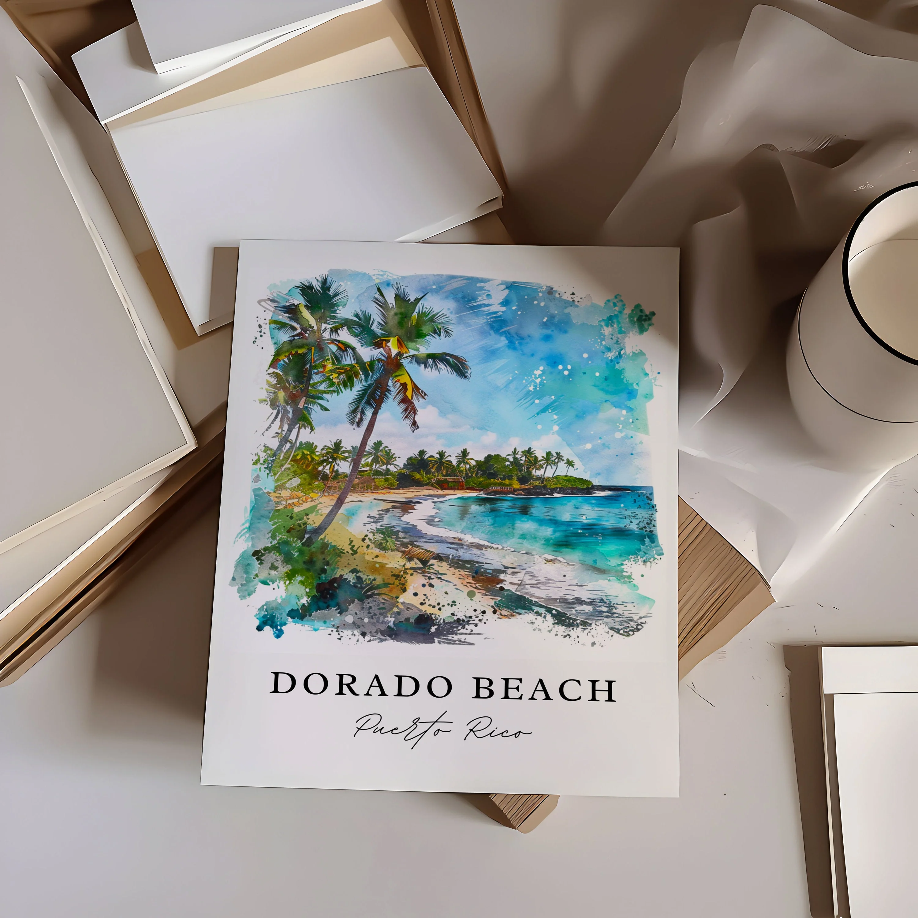 Dorado Beach, Puerto Rico – Watercolor Art Print - Image 2