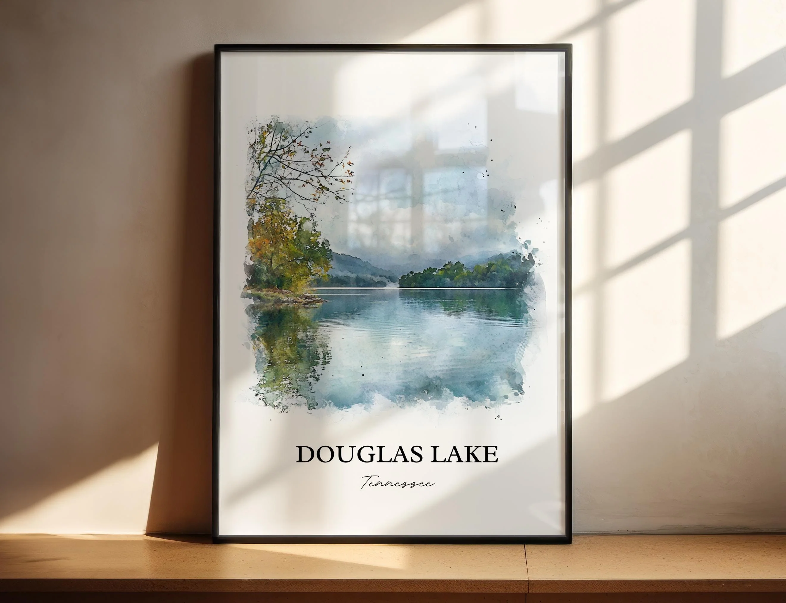 Douglas Lake, USA – Watercolor Art Print