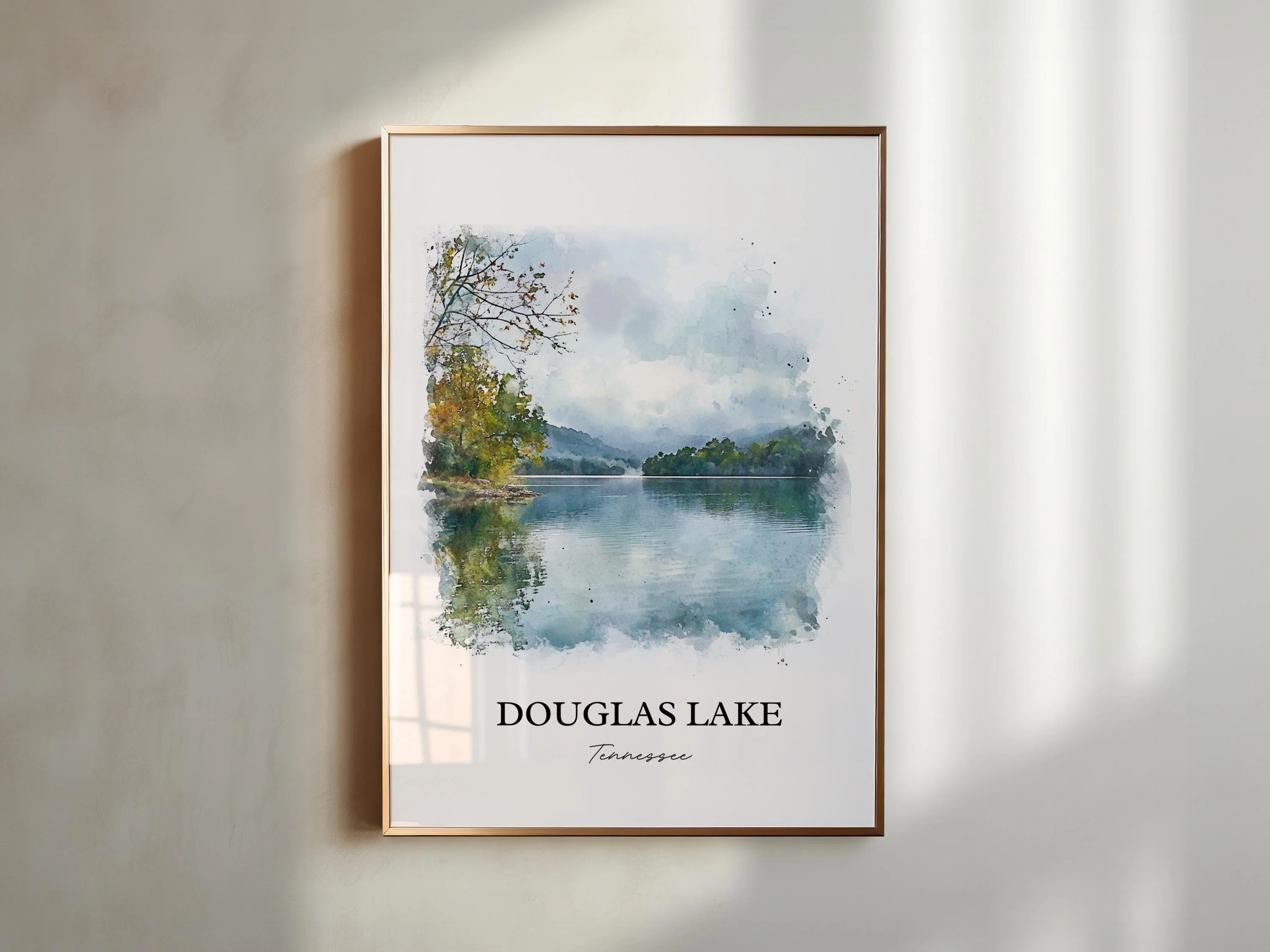 Douglas Lake, USA – Watercolor Art Print - Image 3