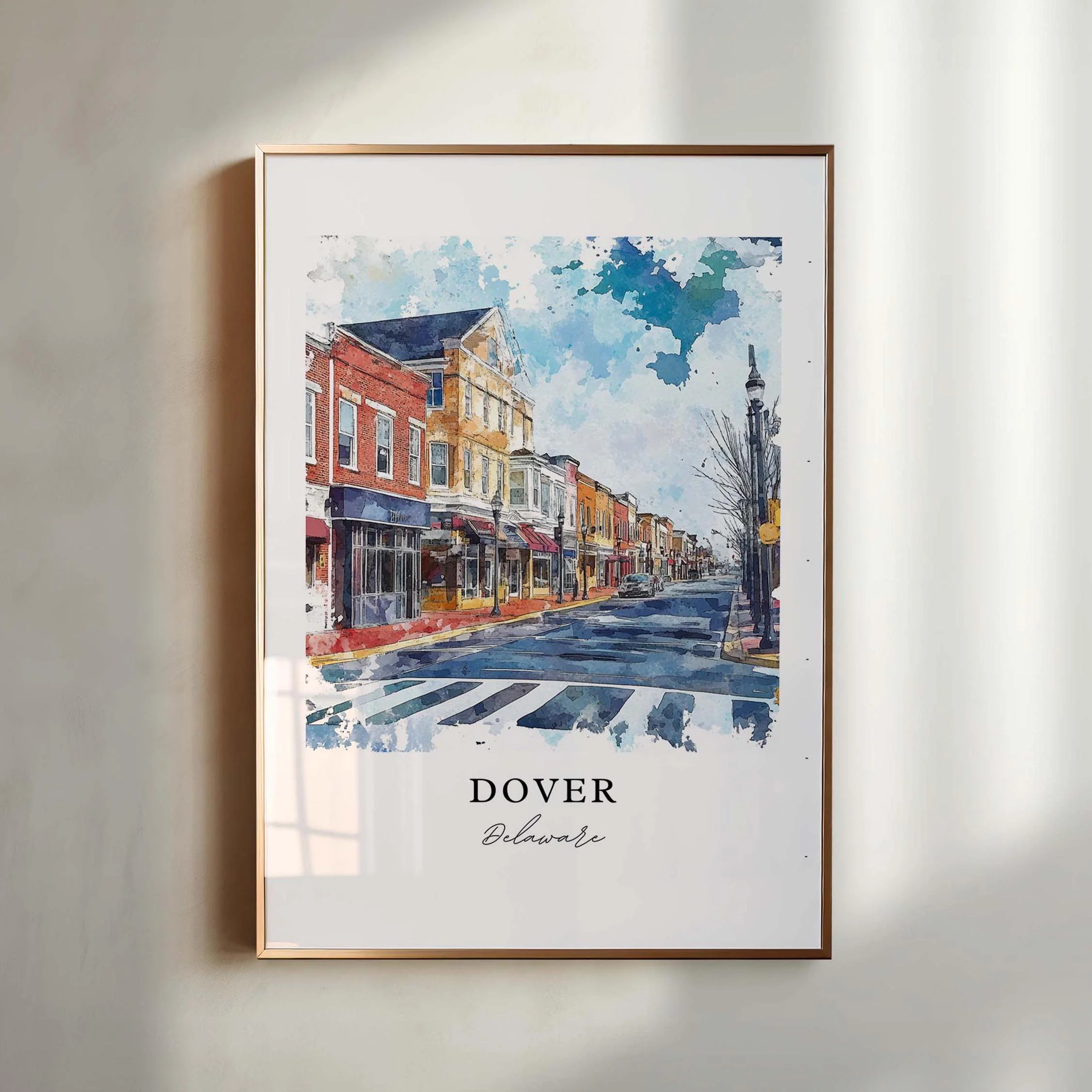 Dover, Delaware, Delaware – Watercolor Art Print