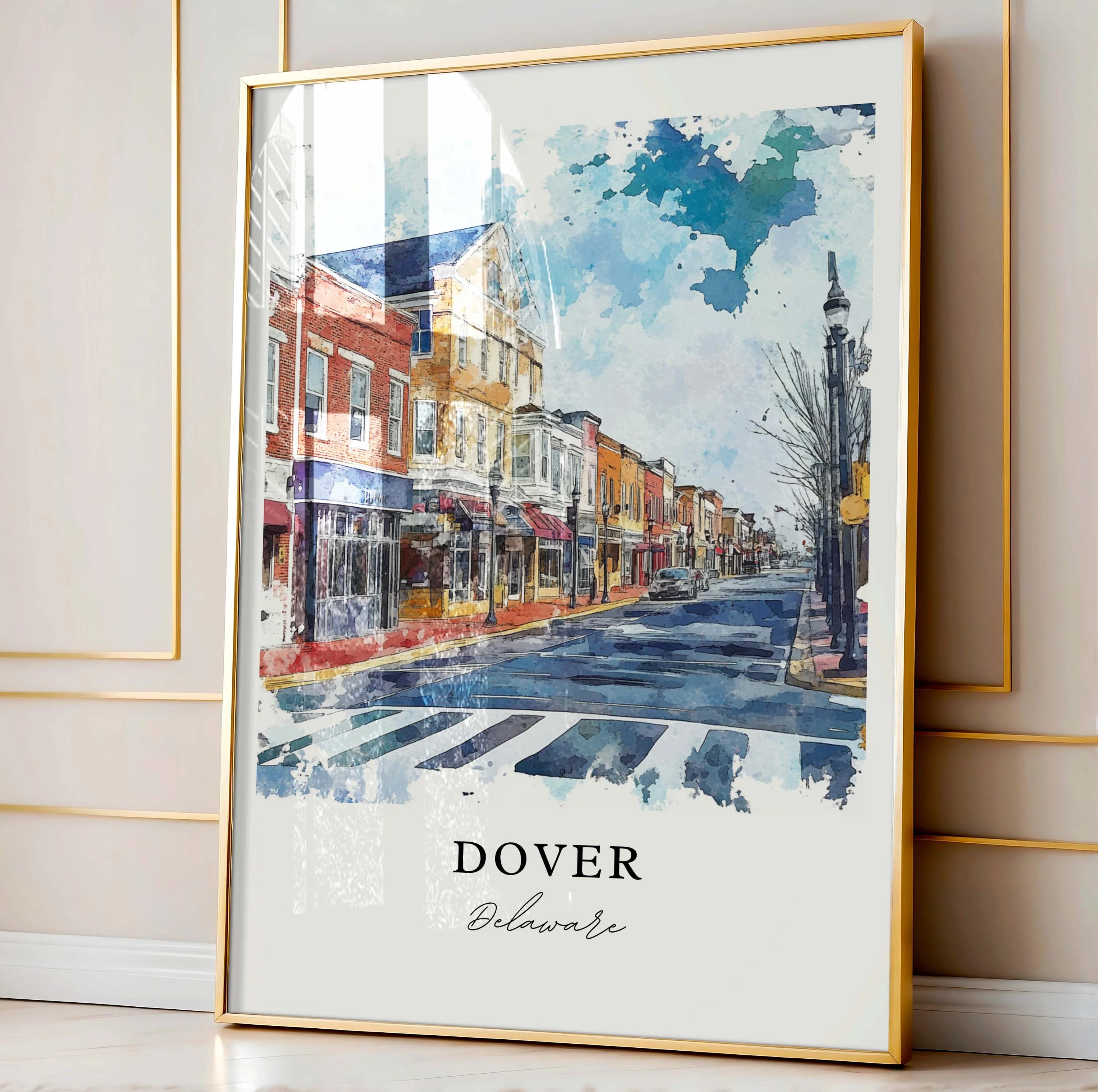 Dover, Delaware, Delaware – Watercolor Art Print - Image 4
