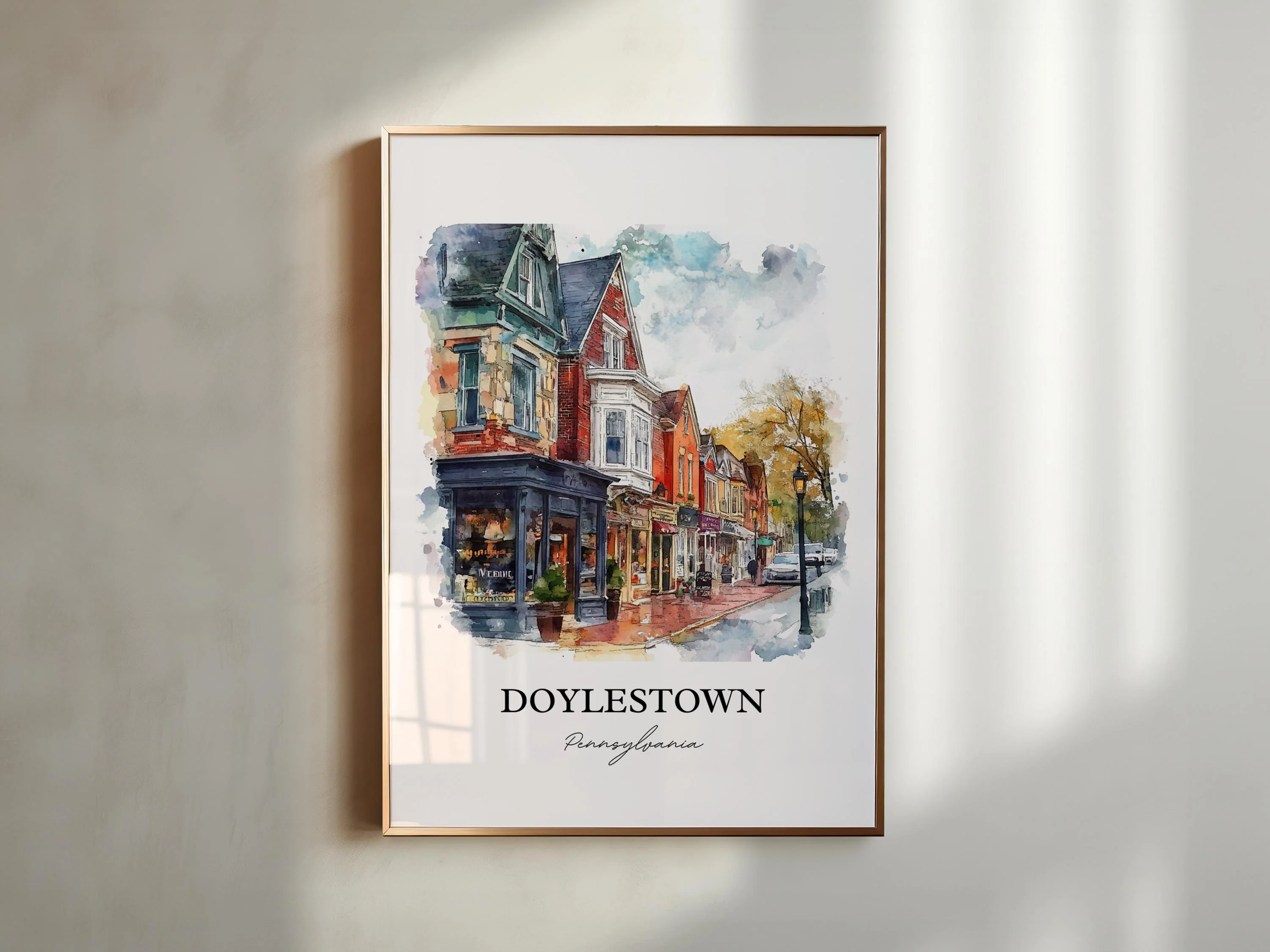 Doylestown, PA, USA – Watercolor Art Print - Image 5