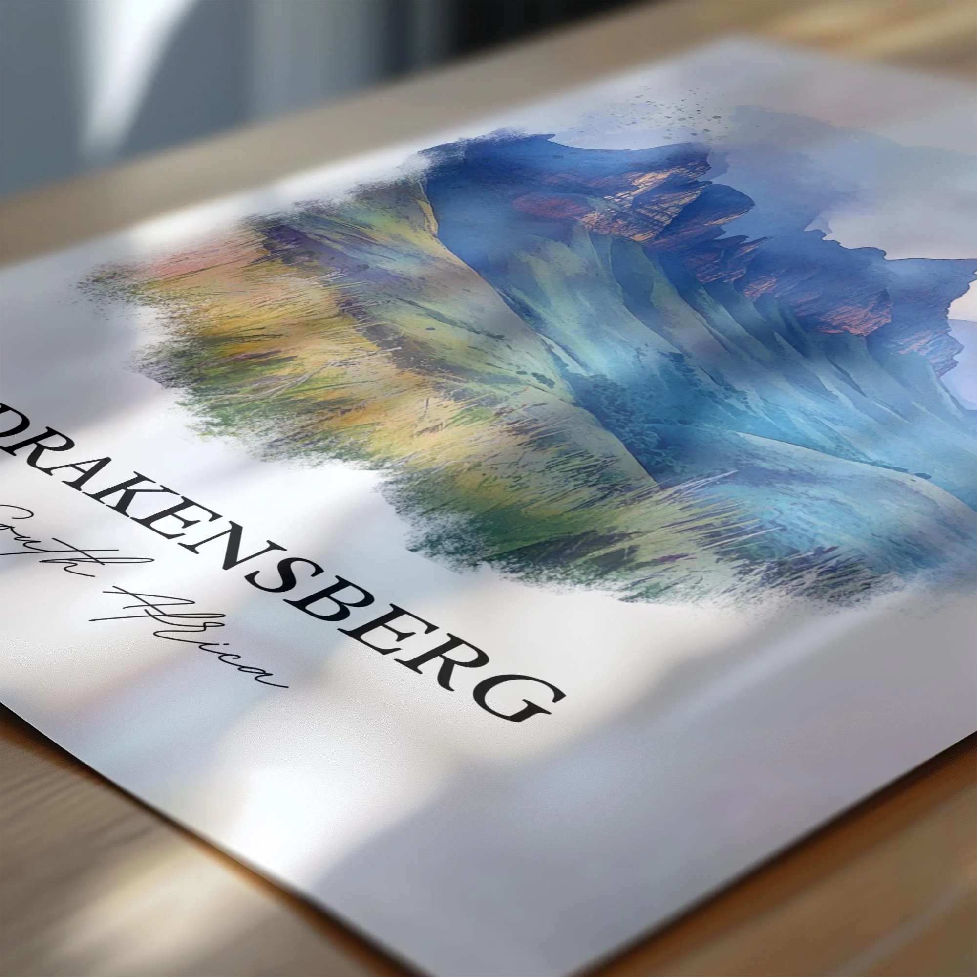Drakensberg, South Africa – Watercolor Art Print - Image 2