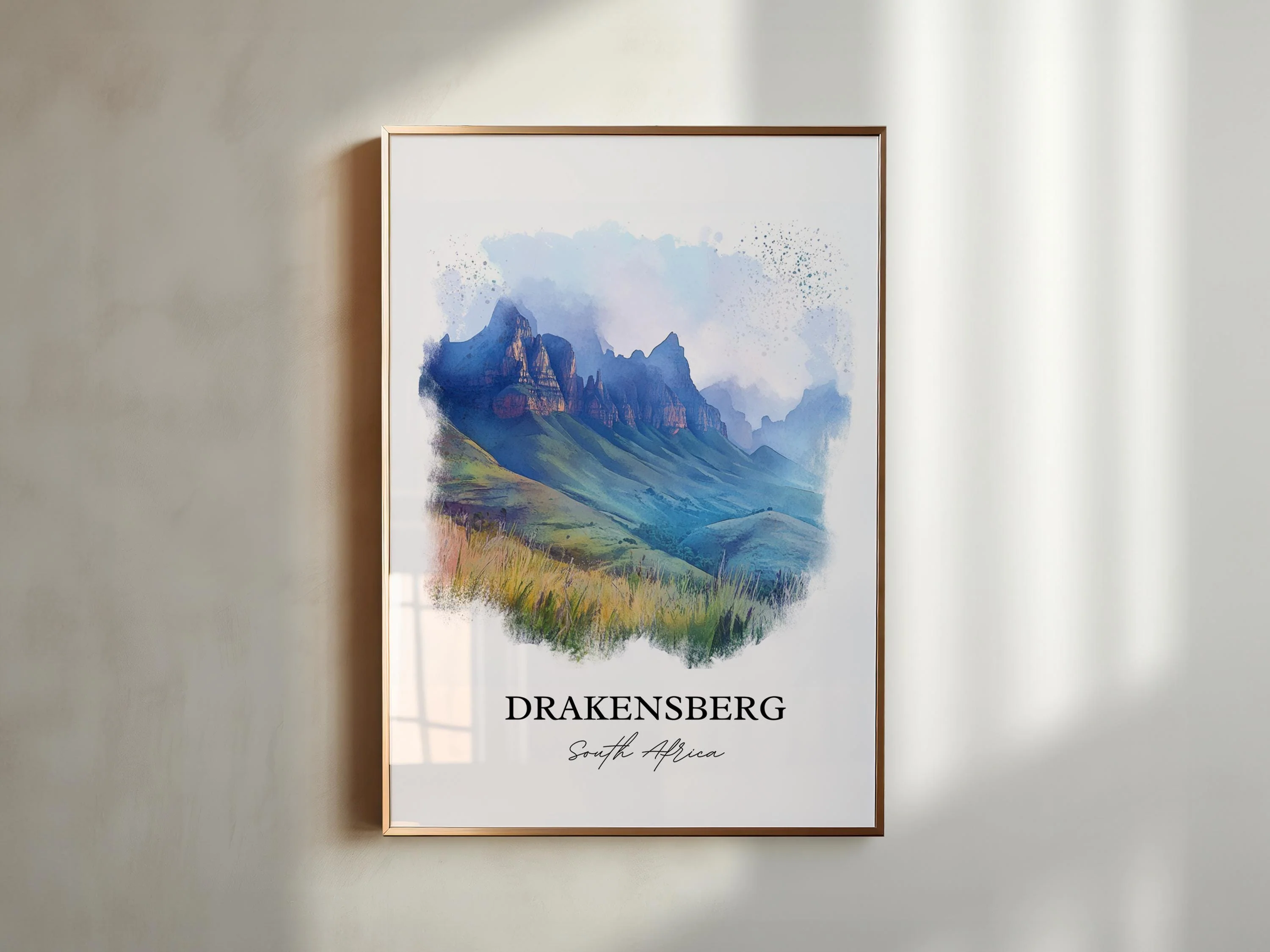 Drakensberg, South Africa – Watercolor Art Print - Image 3