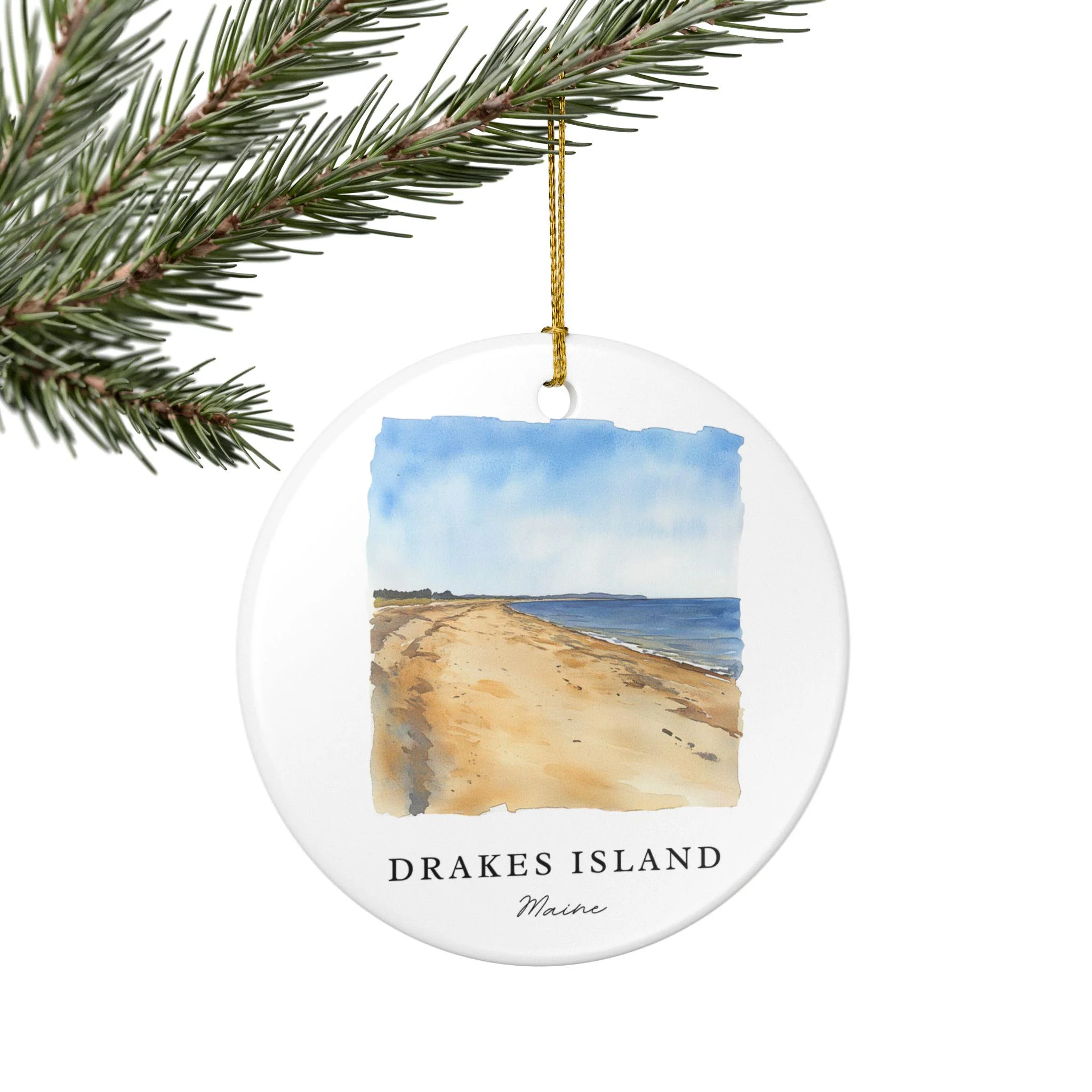 Drakes Island Ornament: Unique Drakes Island Souvenir, Maine Xmas Decor, and Authentic Drakes Island ME Gift - Image 5