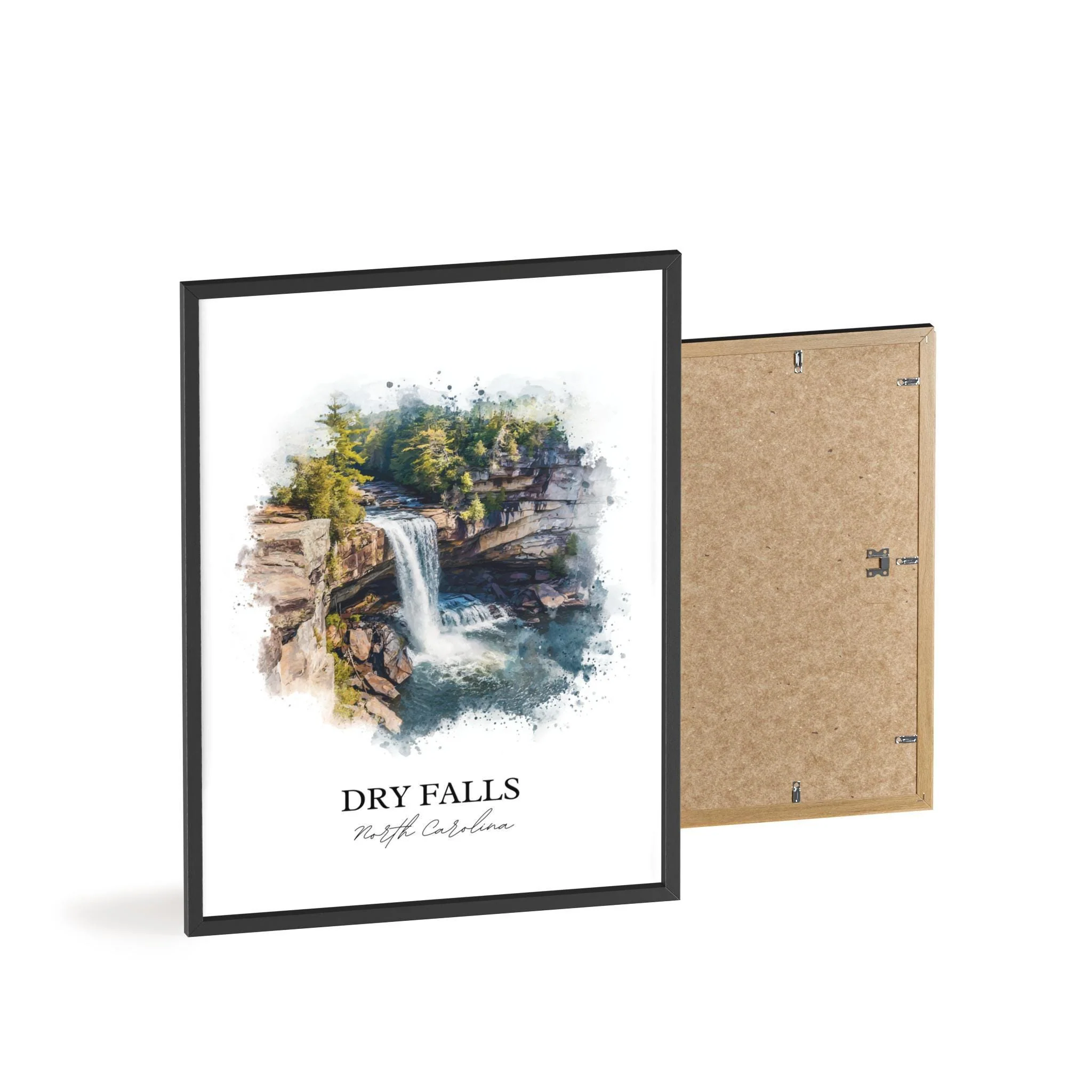 Dry Falls, NC, USA – Watercolor Art Print - Image 8