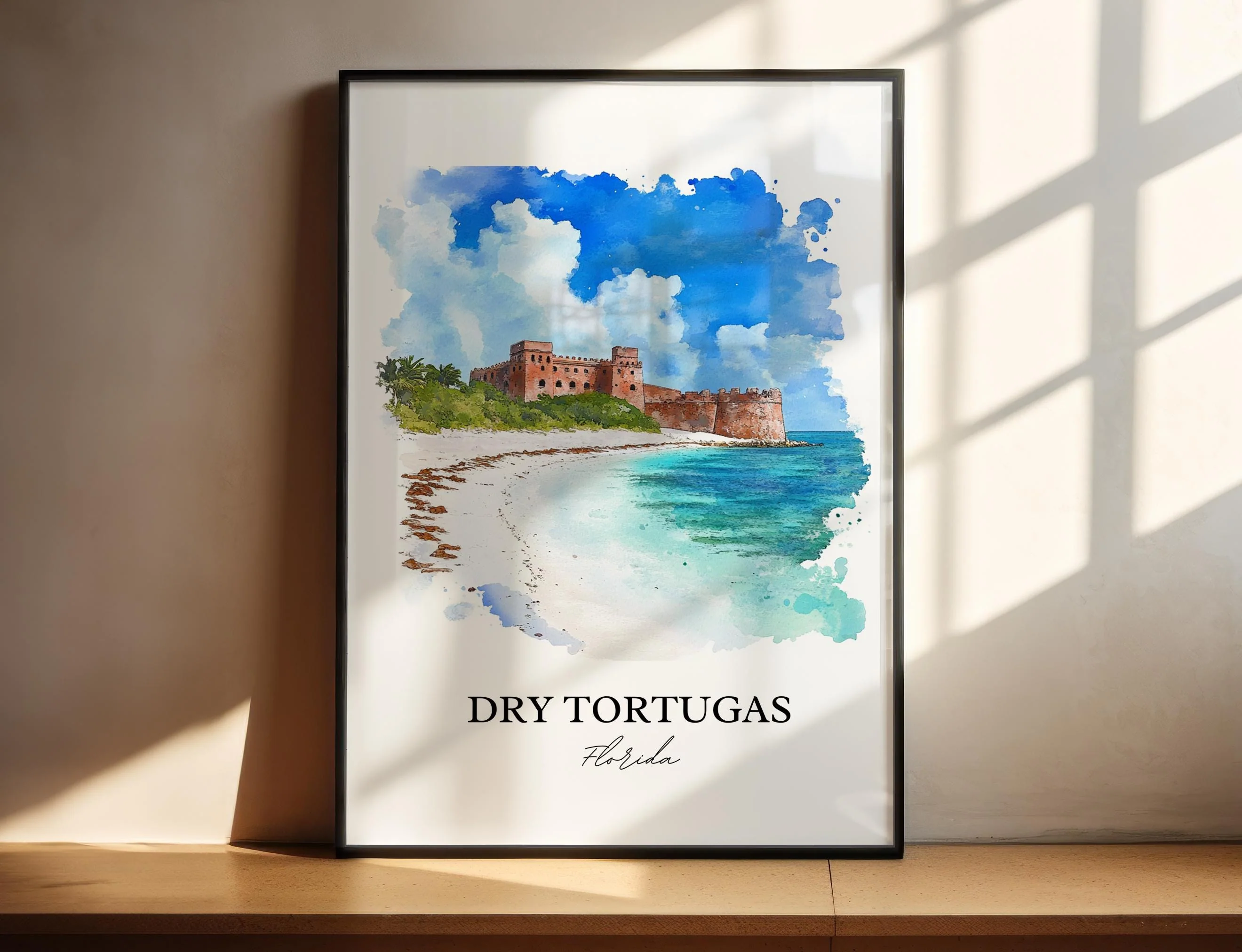 Dry Tortugas, FL, USA – Watercolor Art Print