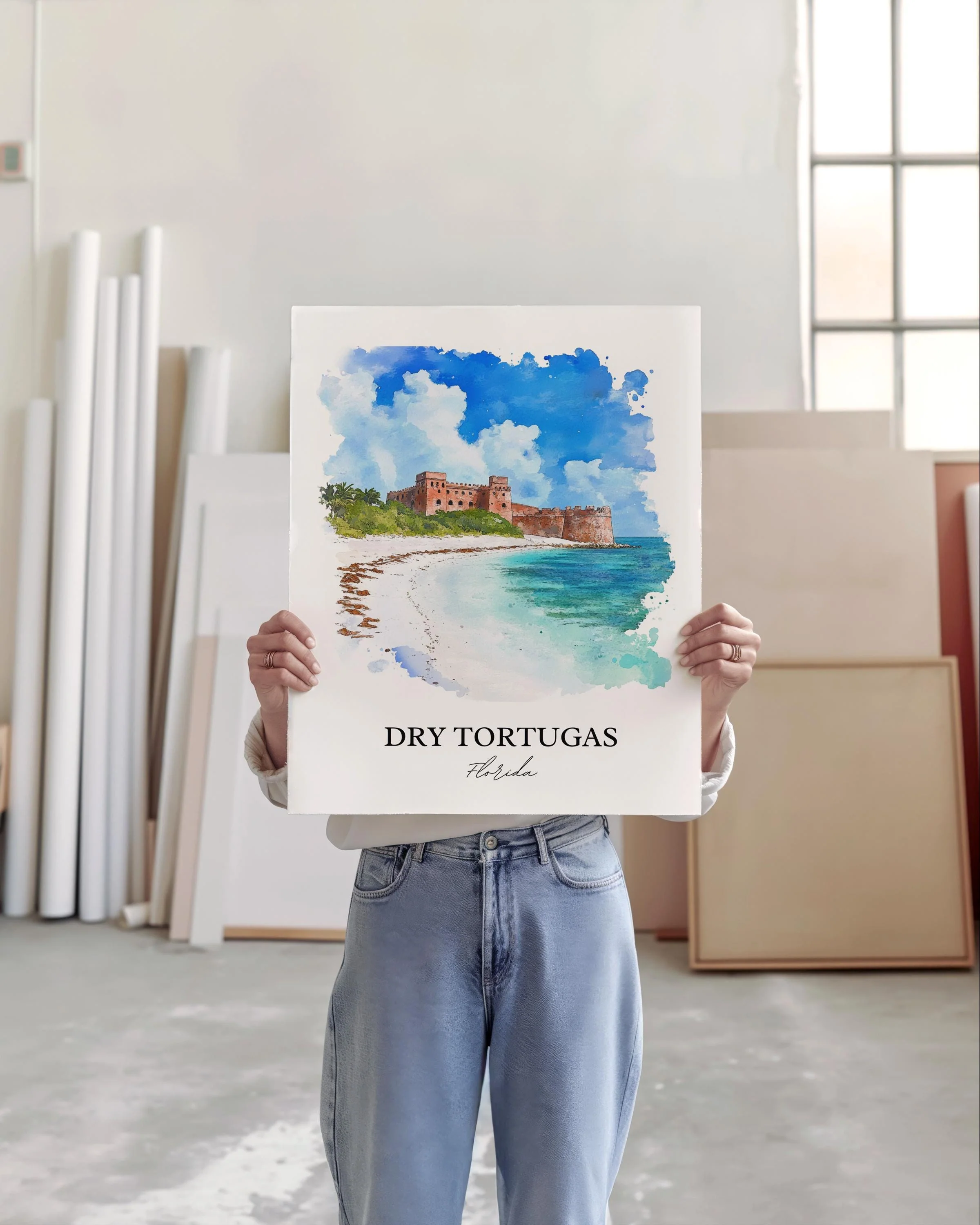 Dry Tortugas, FL, USA – Watercolor Art Print - Image 3