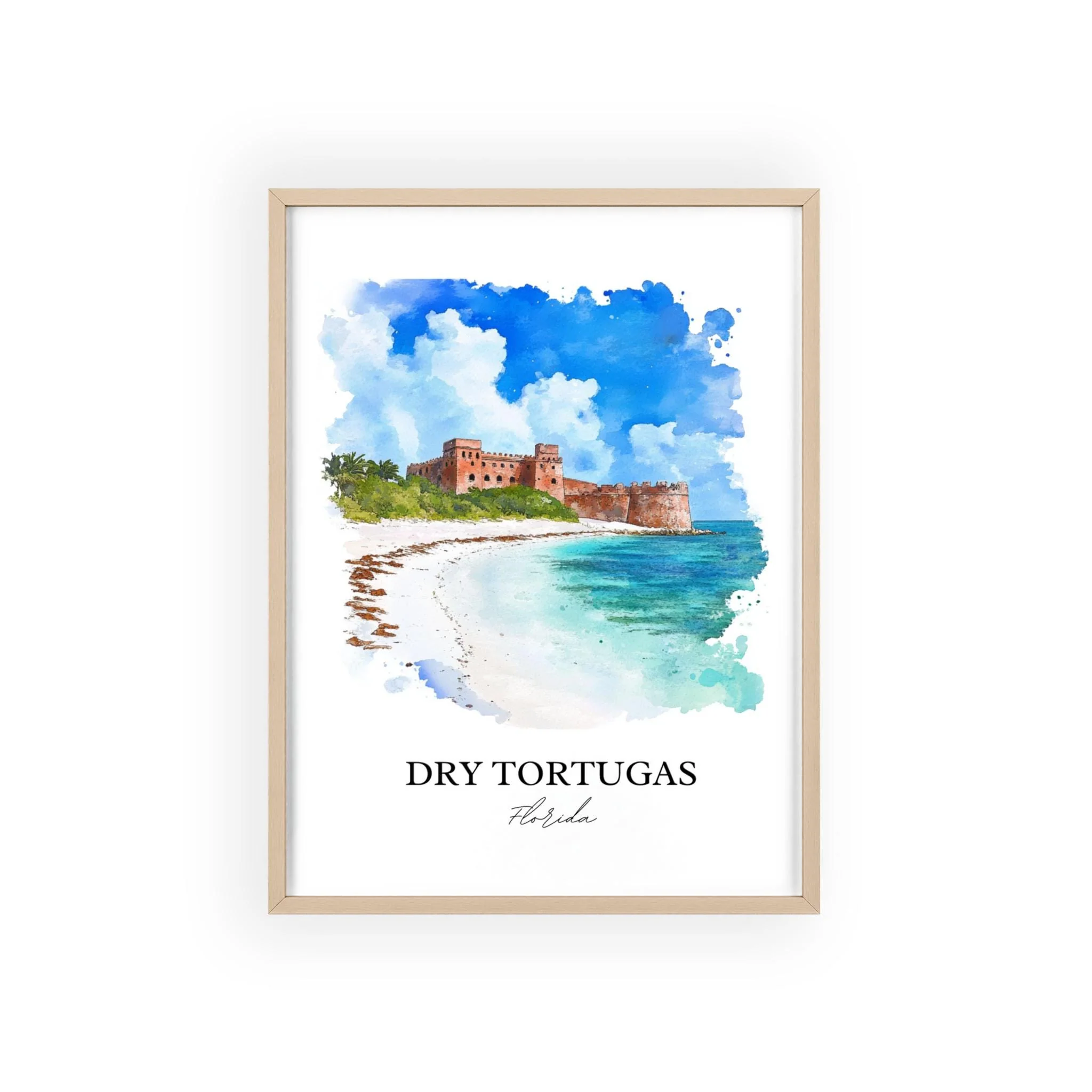 Dry Tortugas, FL, USA – Watercolor Art Print - Image 7