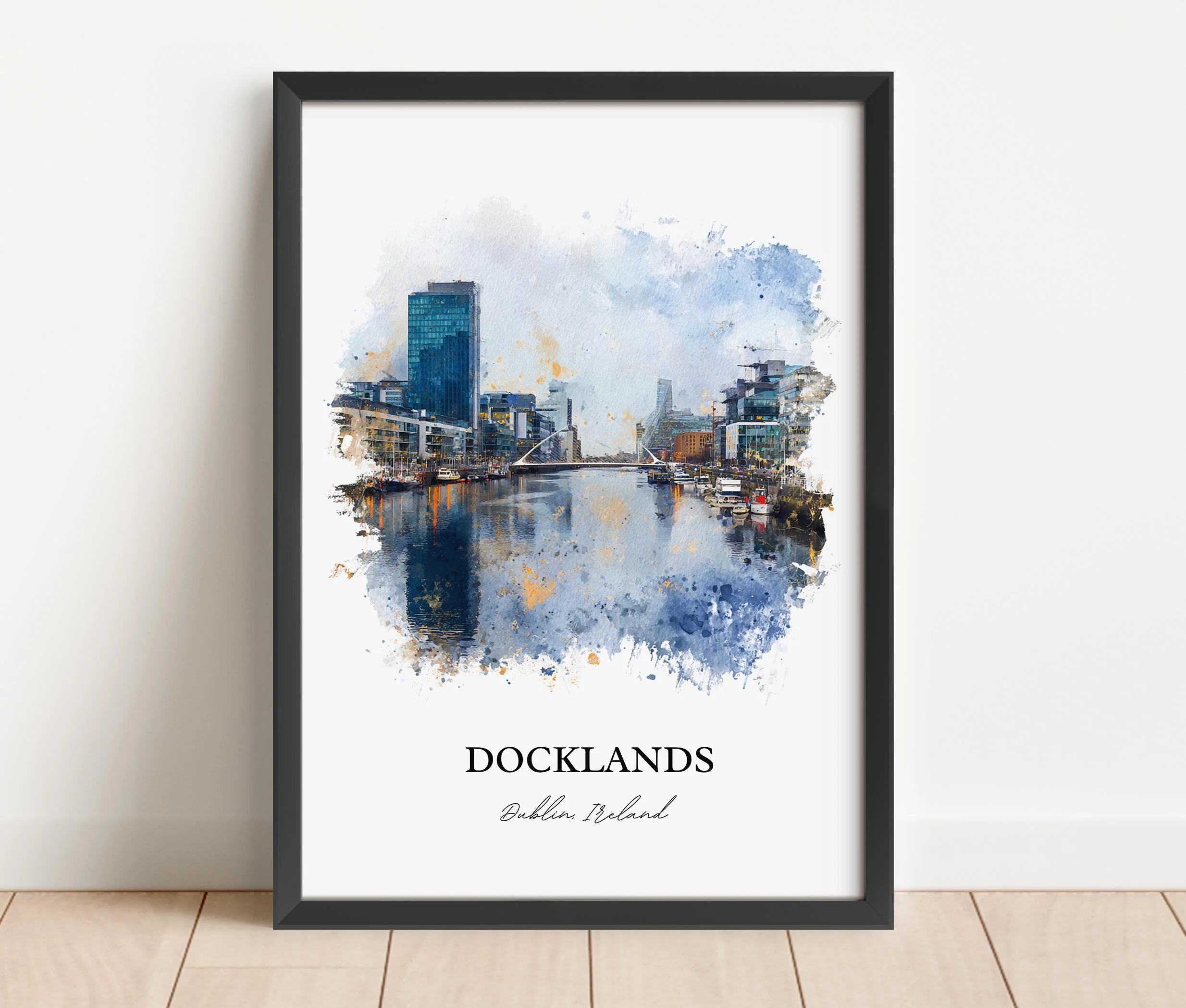 Dublin Docklands, Ireland – Watercolor Art Print - Image 4