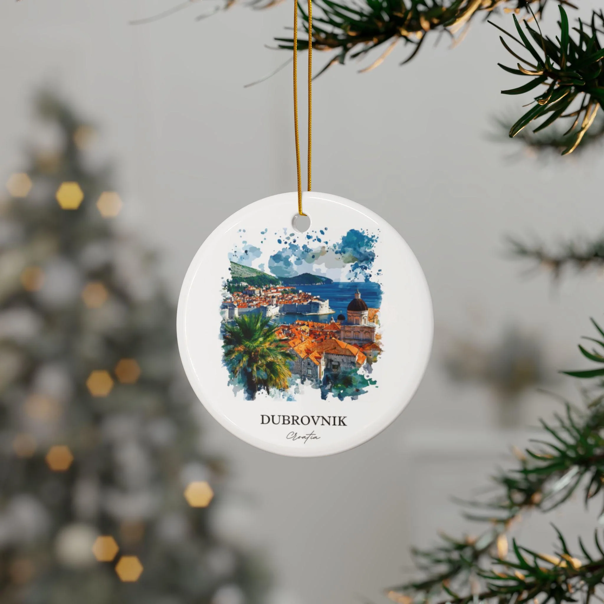 Dubrovnik Croatia Ornament: Unique Dubrovnik Souvenir, Dubrovnik Xmas Decor, and Authentic Dubrovnik Croatia Gift - Image 3
