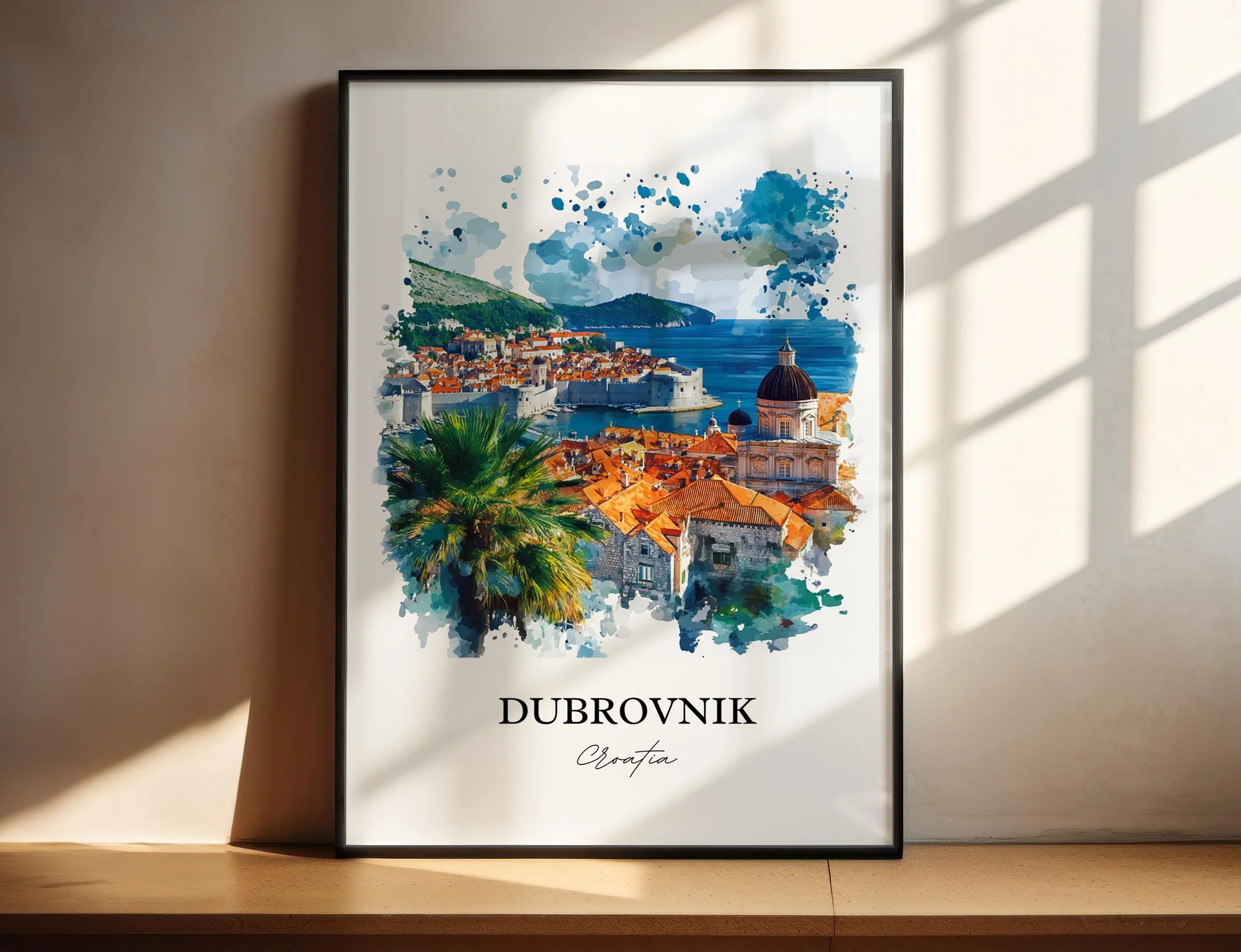 Dubrovnik, Croatia – Watercolor Art Print