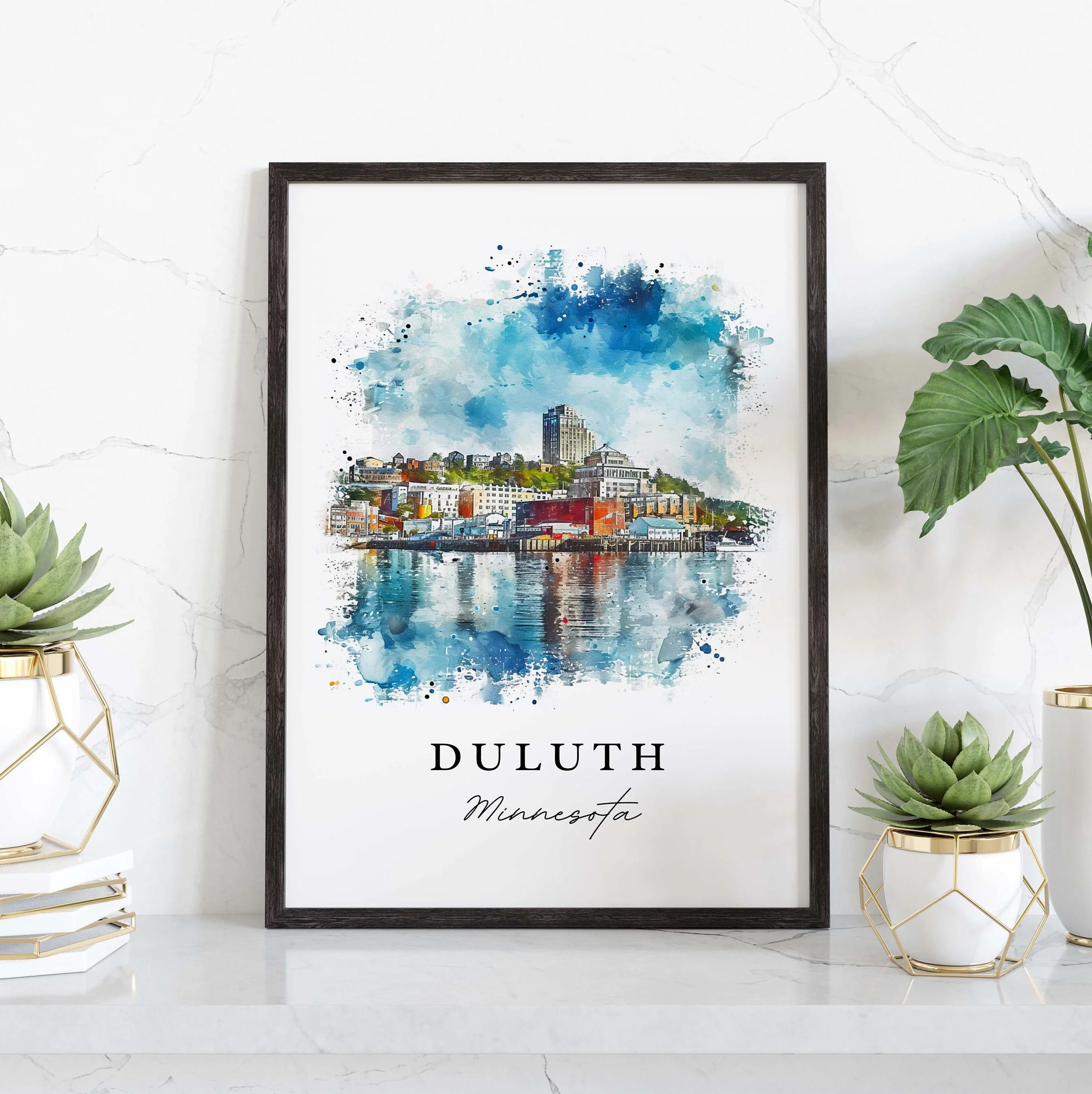 Duluth, MN, Minnesota – Watercolor Art Print - Image 5