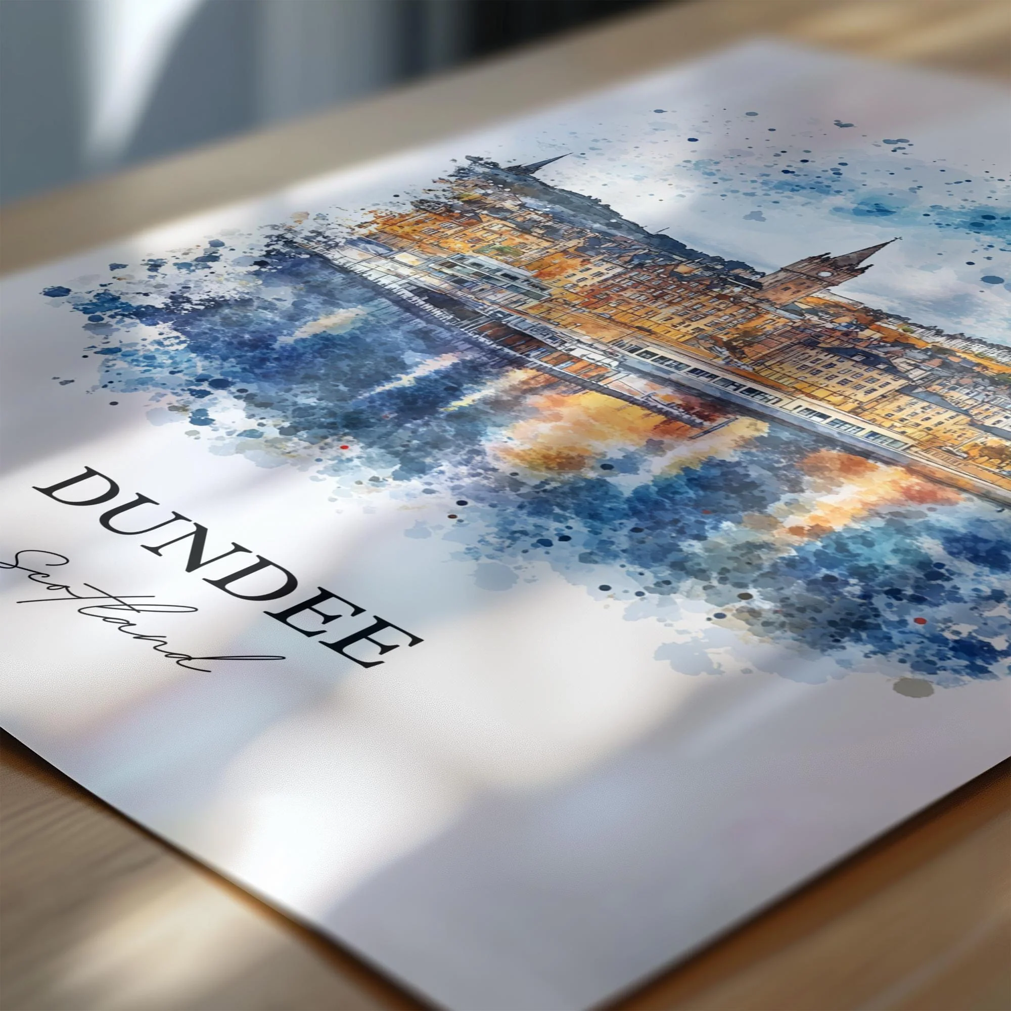 Dundee, Scotland – Watercolor Art Print - Image 2