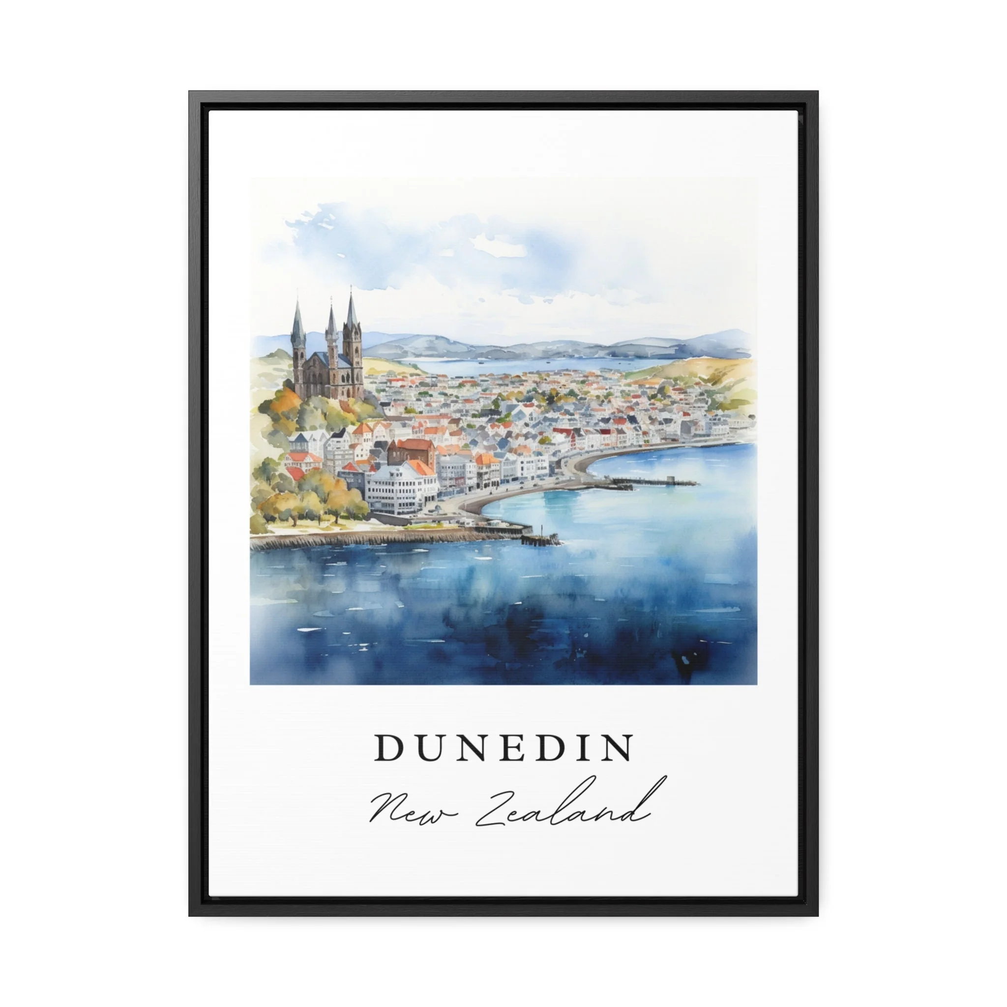 Dunedin, New Zealand – Watercolor Art Print - Image 6