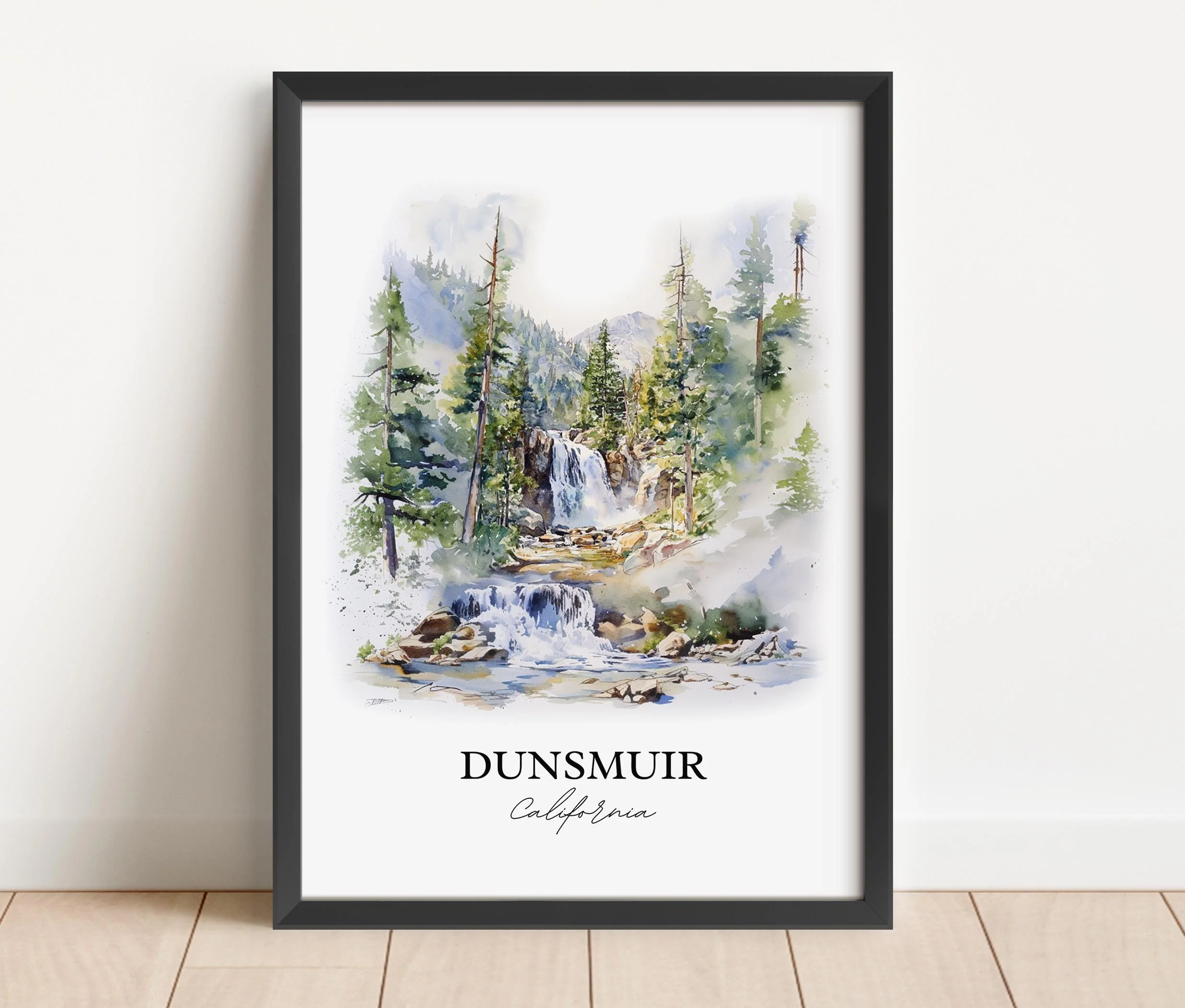 Dunsmuir, USA – Watercolor Art Print - Image 6