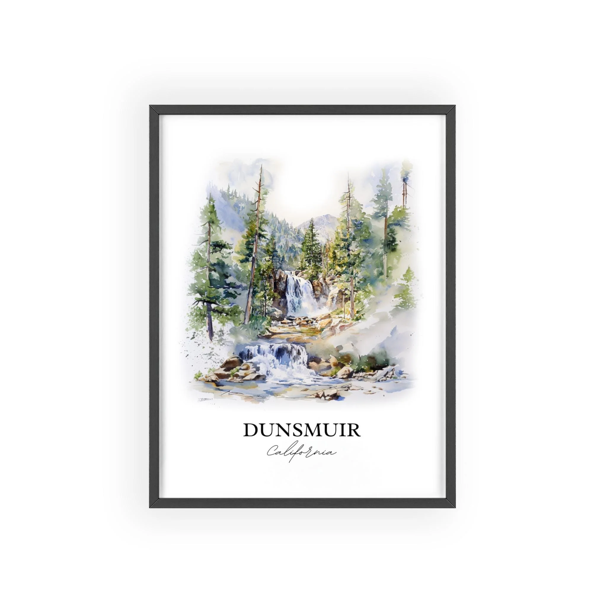 Dunsmuir, USA – Watercolor Art Print - Image 7