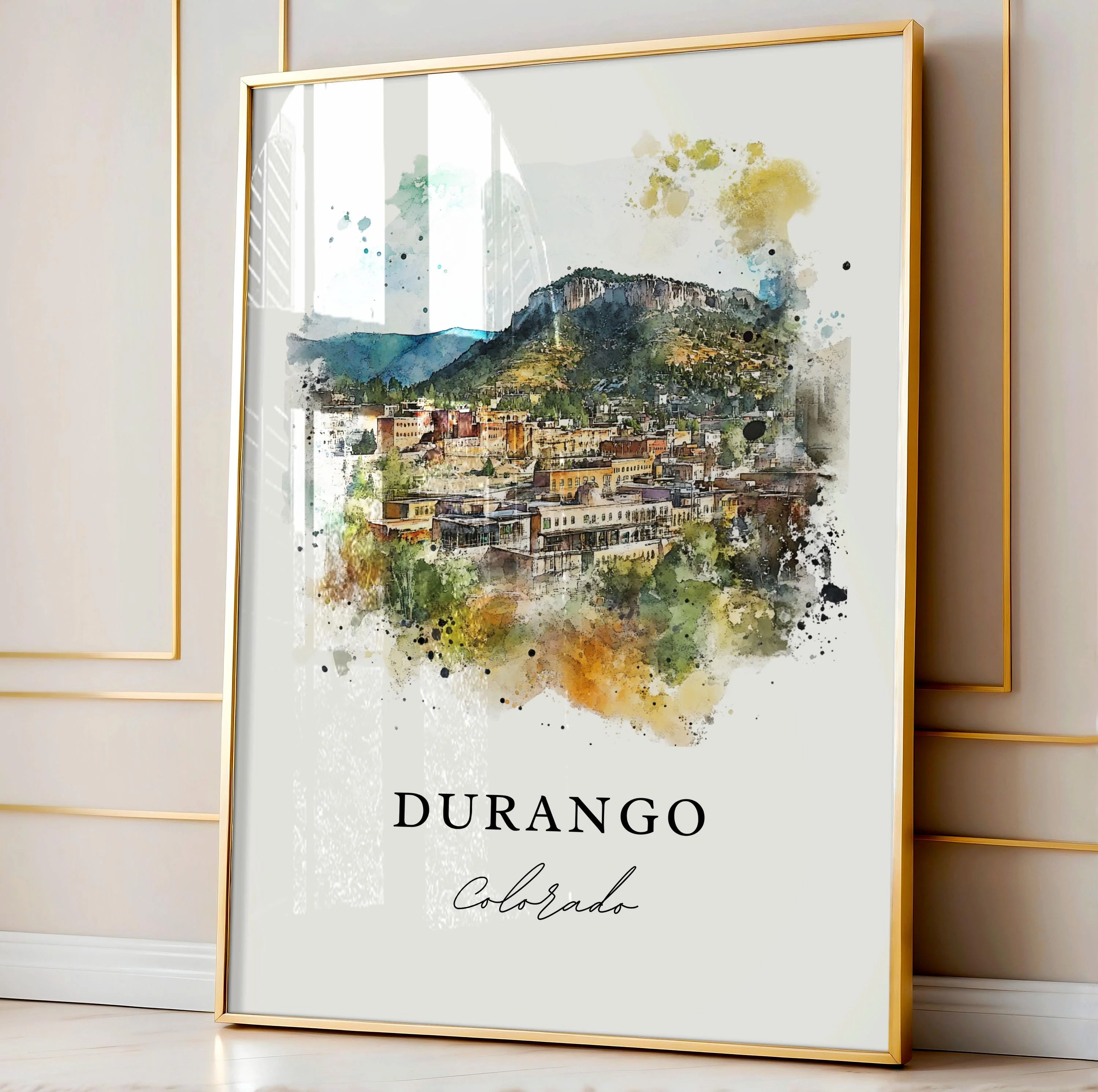 Durango, Colorado, Colorado – Watercolor Art Print - Image 4