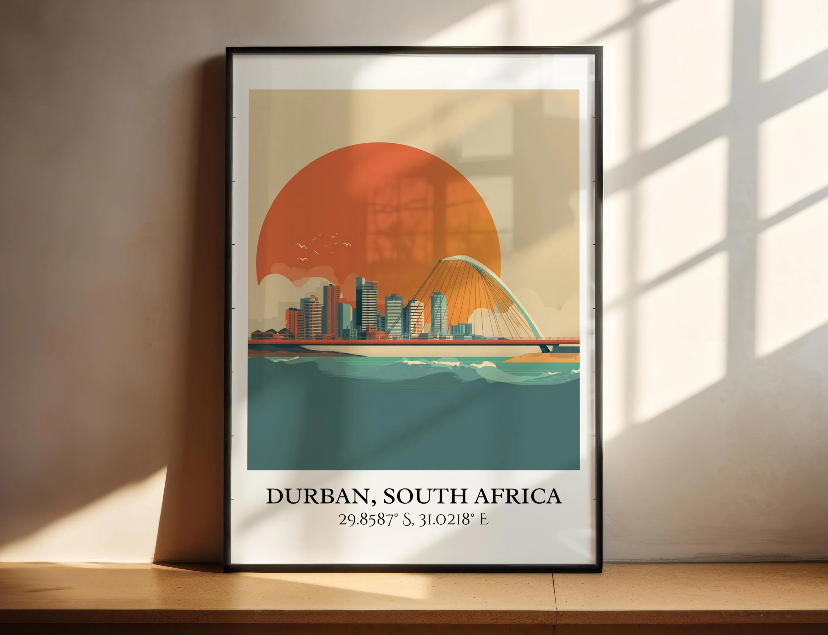 Durban, South Africa – Watercolor Art Print