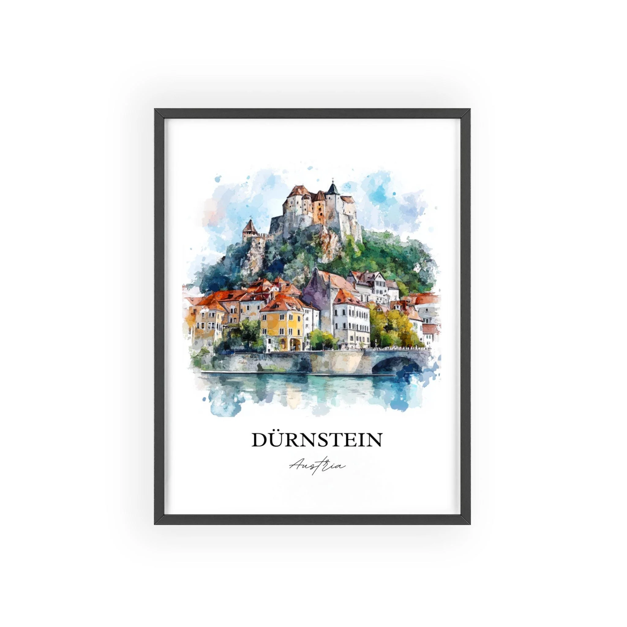 Durnstein, Austria – Watercolor Art Print - Image 7