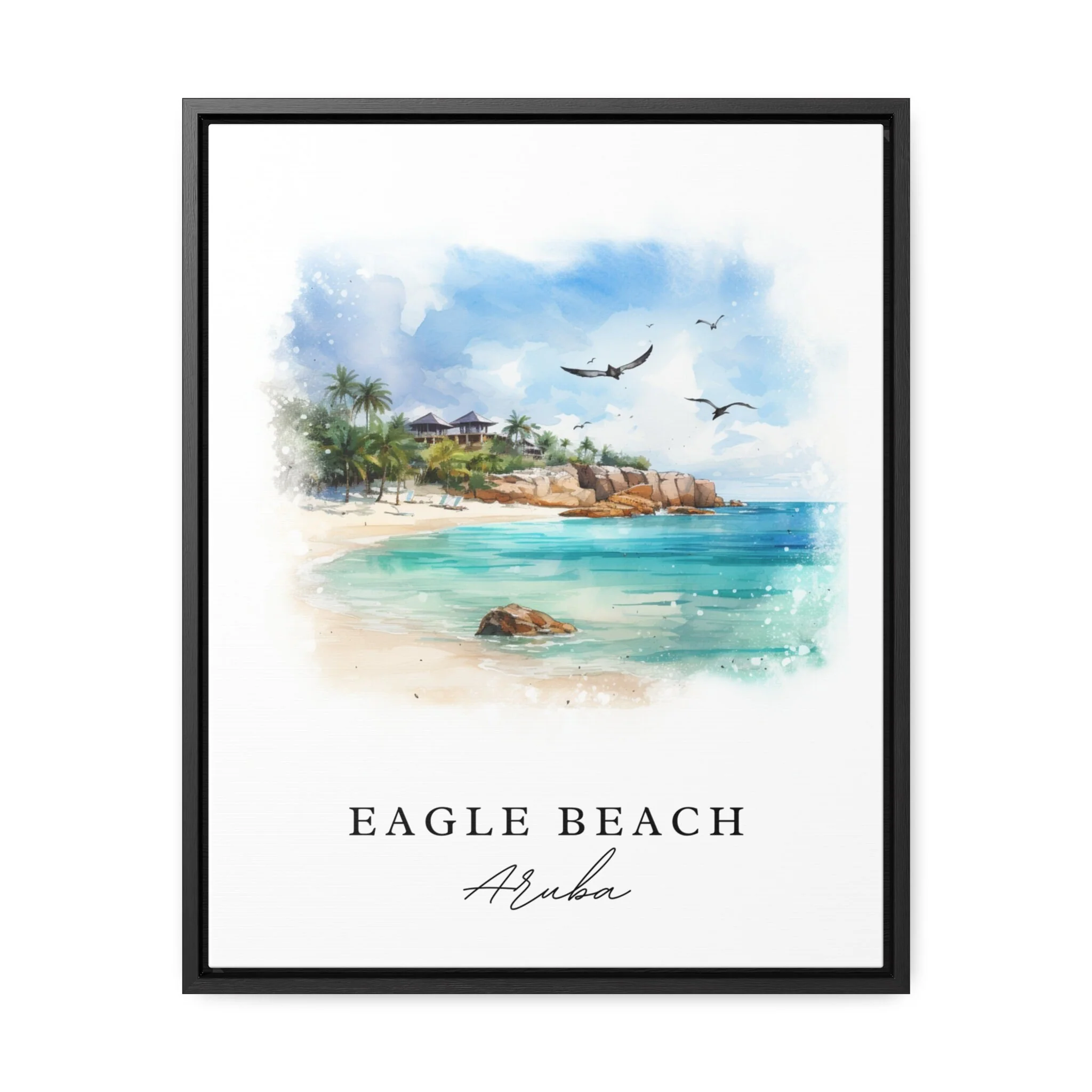 Eagle Beach, Aruba – Watercolor Art Print - Image 6