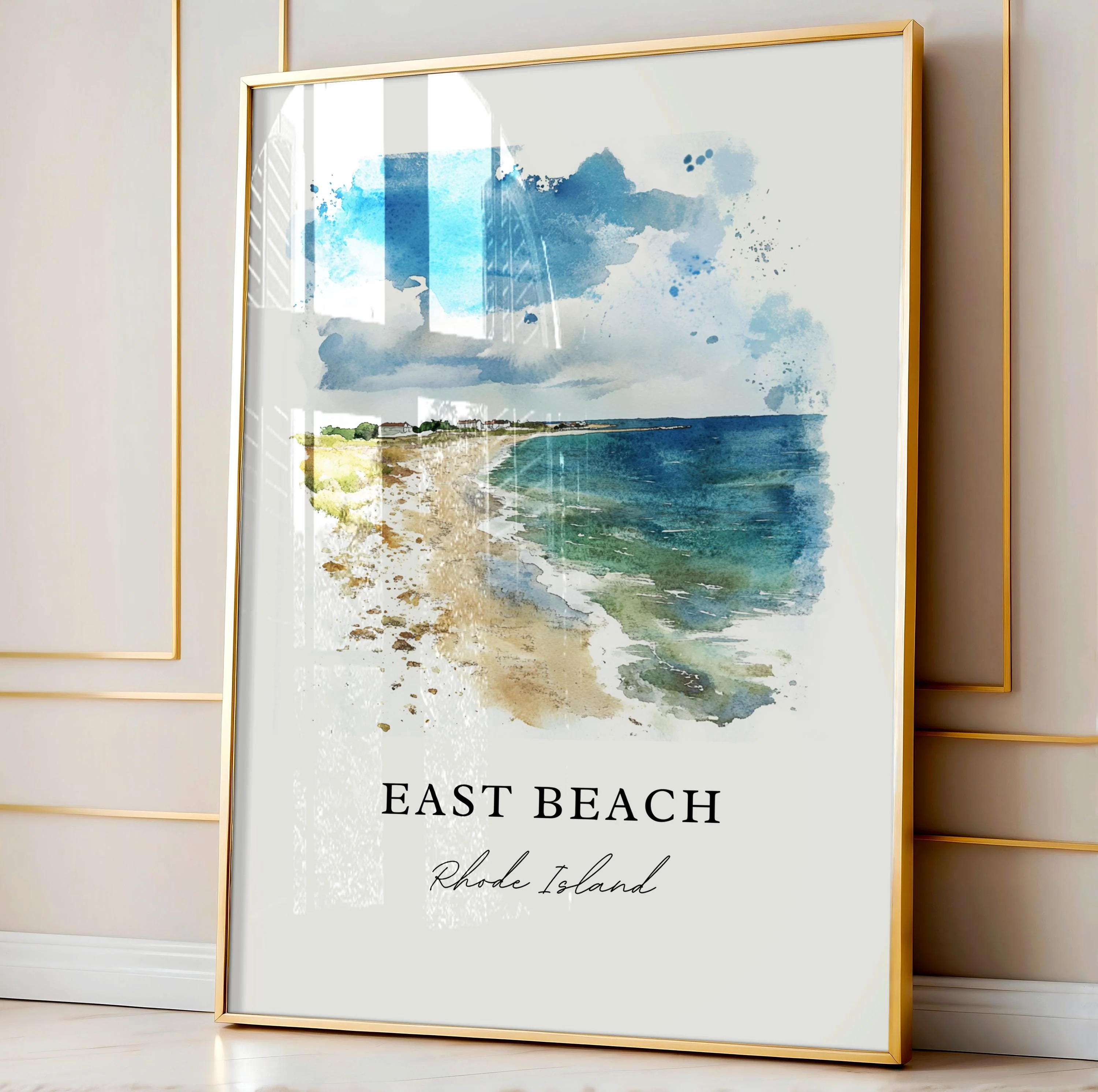 East Beach, RI, USA – Watercolor Art Print - Image 5