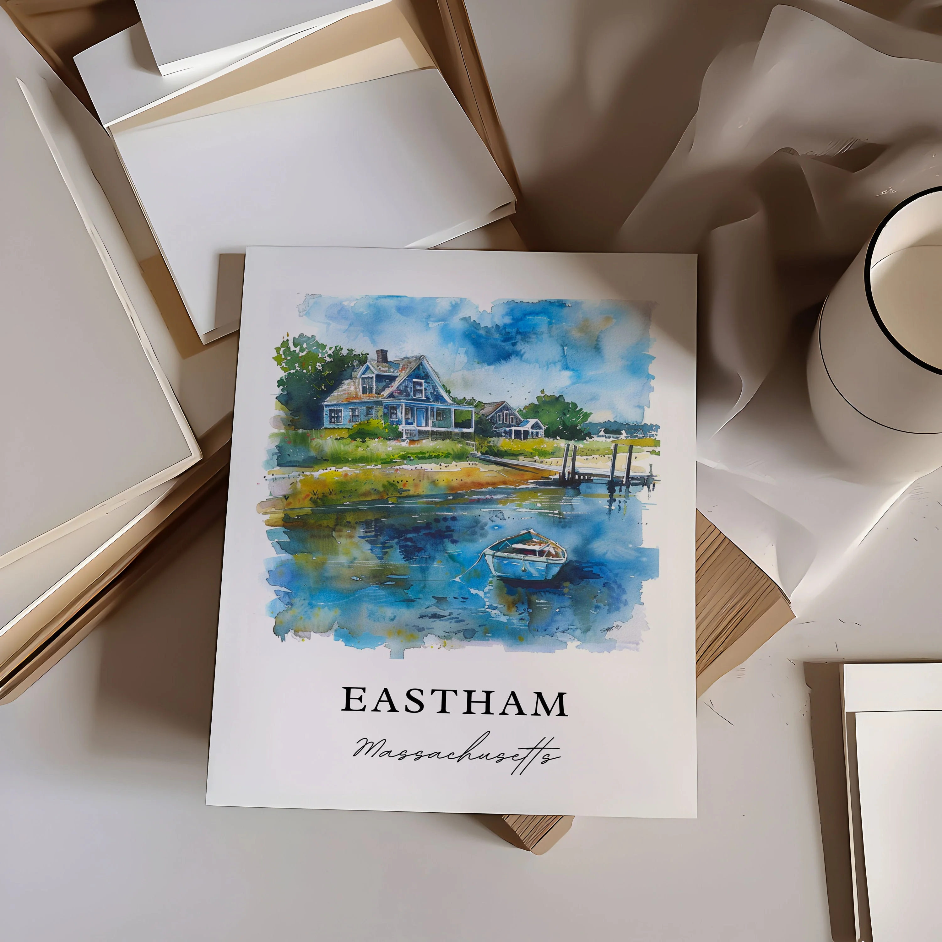 Eastham, USA – Watercolor Art Print - Image 2