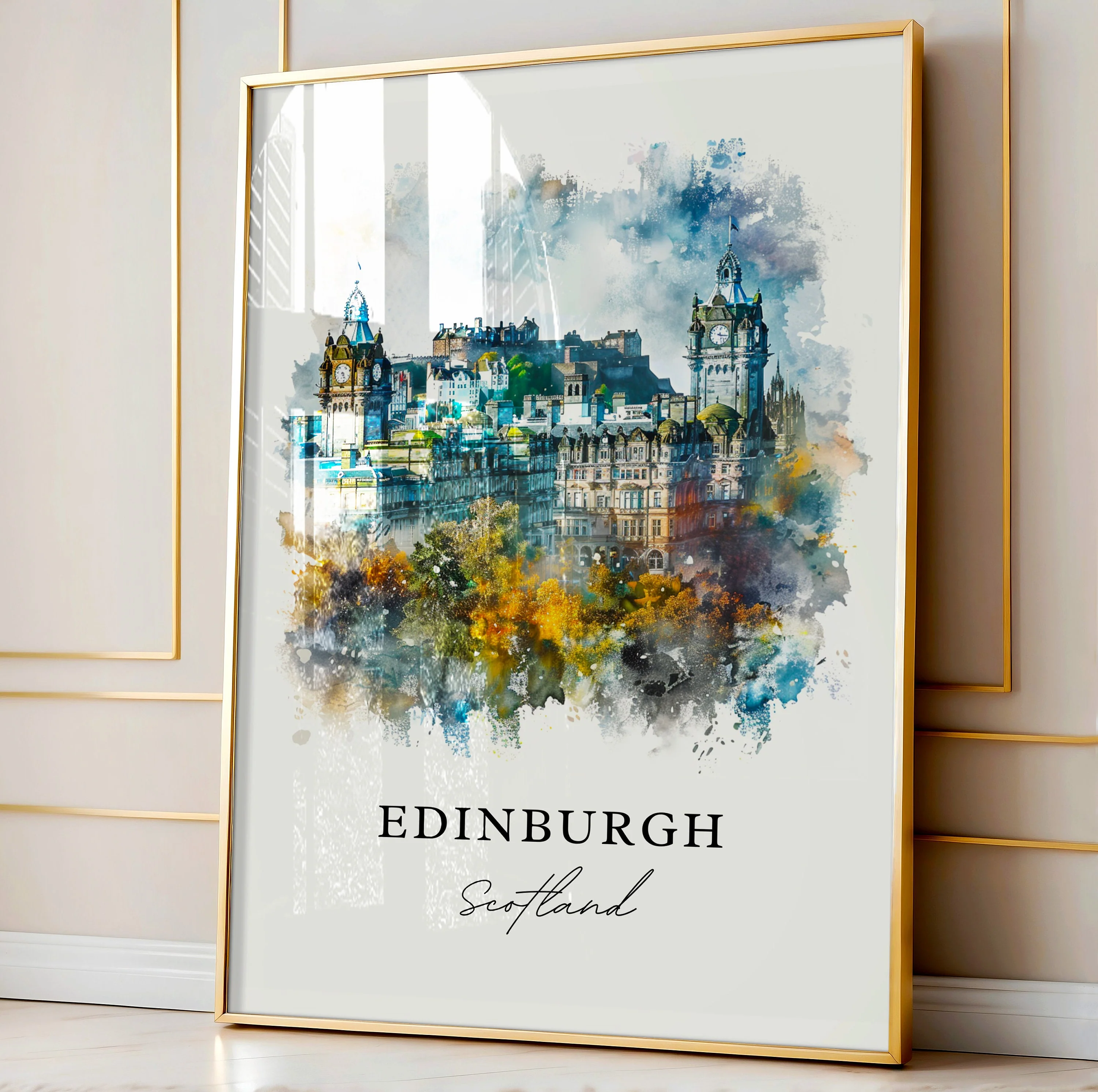 Edinburgh, Scotland – Watercolor Art Print - Image 4