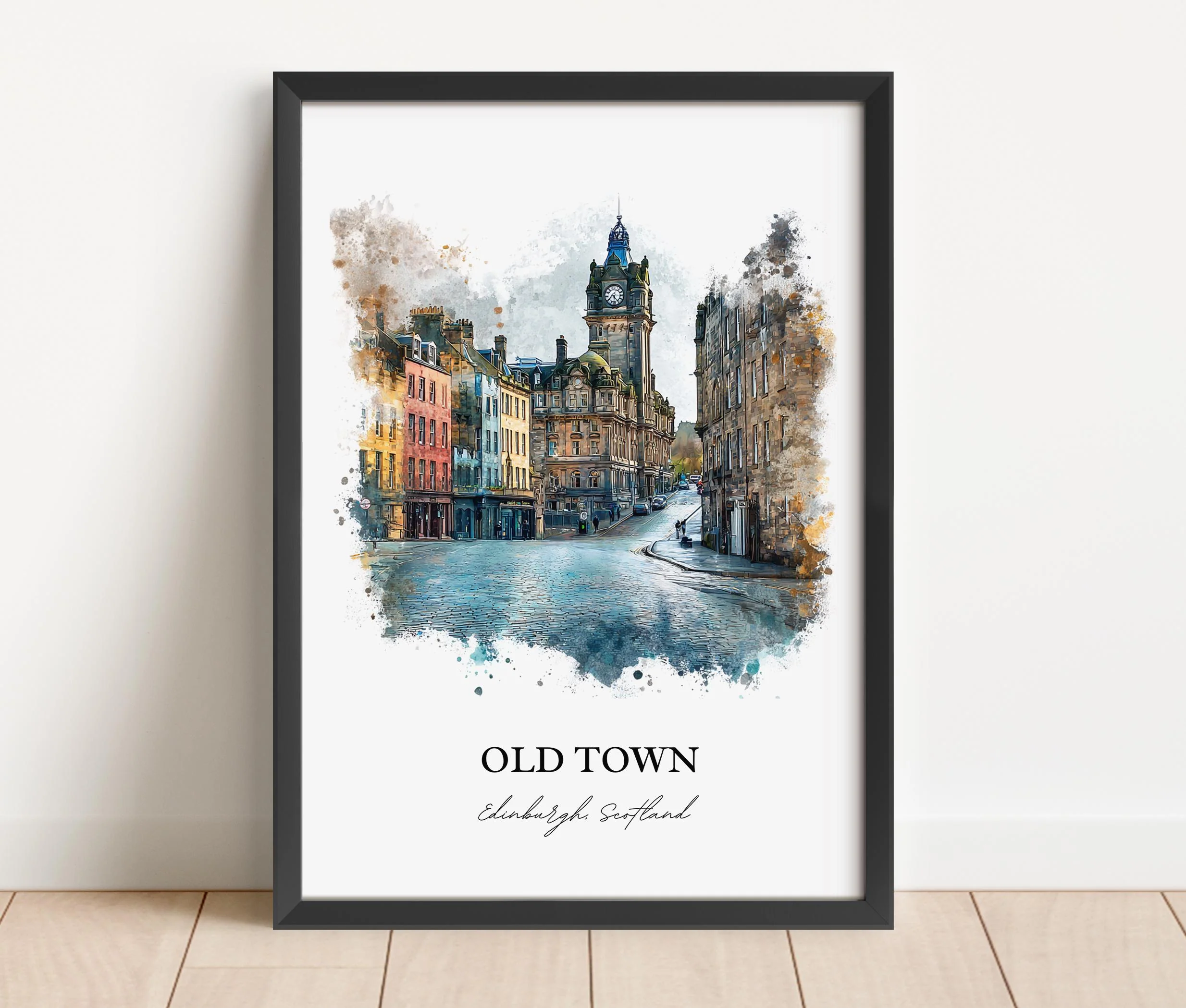 Edinburgh, Scotland – Watercolor Art Print of Old Town - Image 9