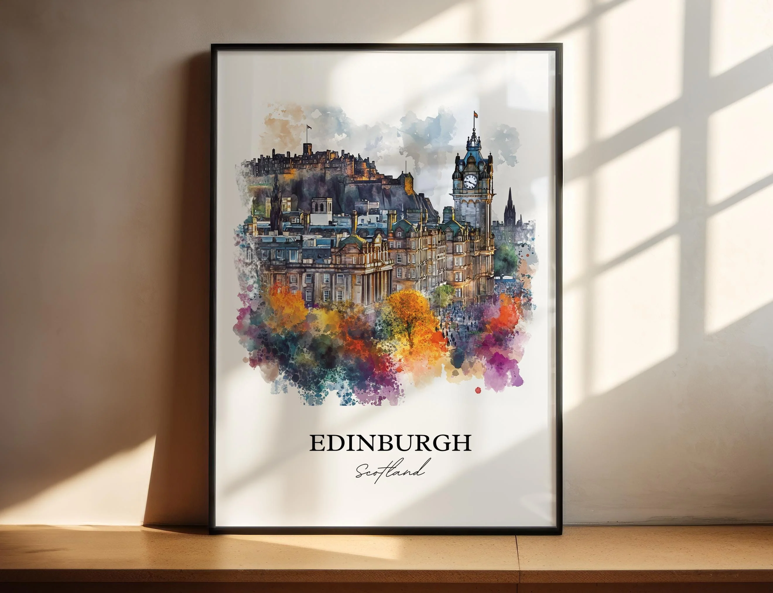 Edinburgh, Scotland – Watercolor Art Print