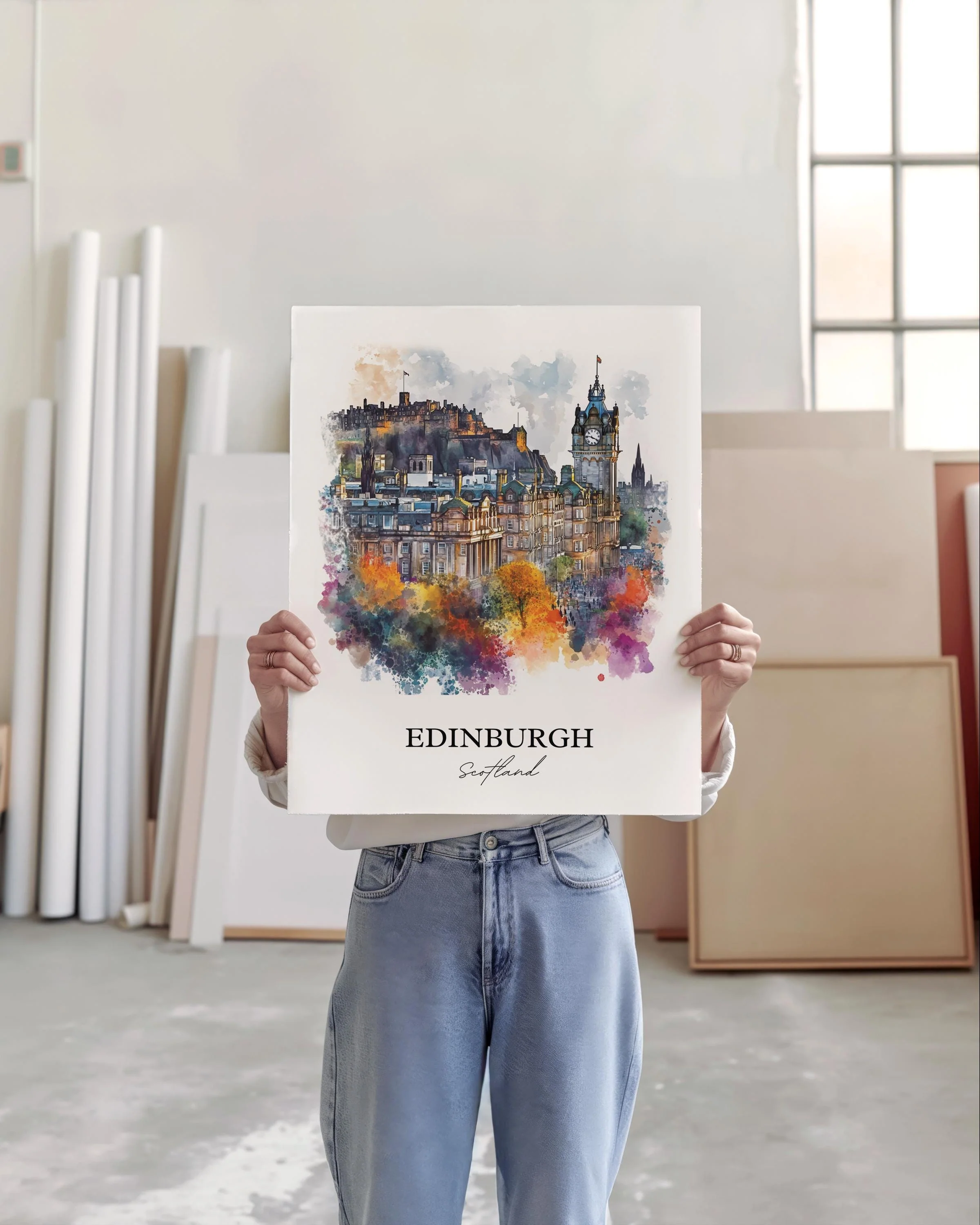 Edinburgh, Scotland – Watercolor Art Print - Image 3
