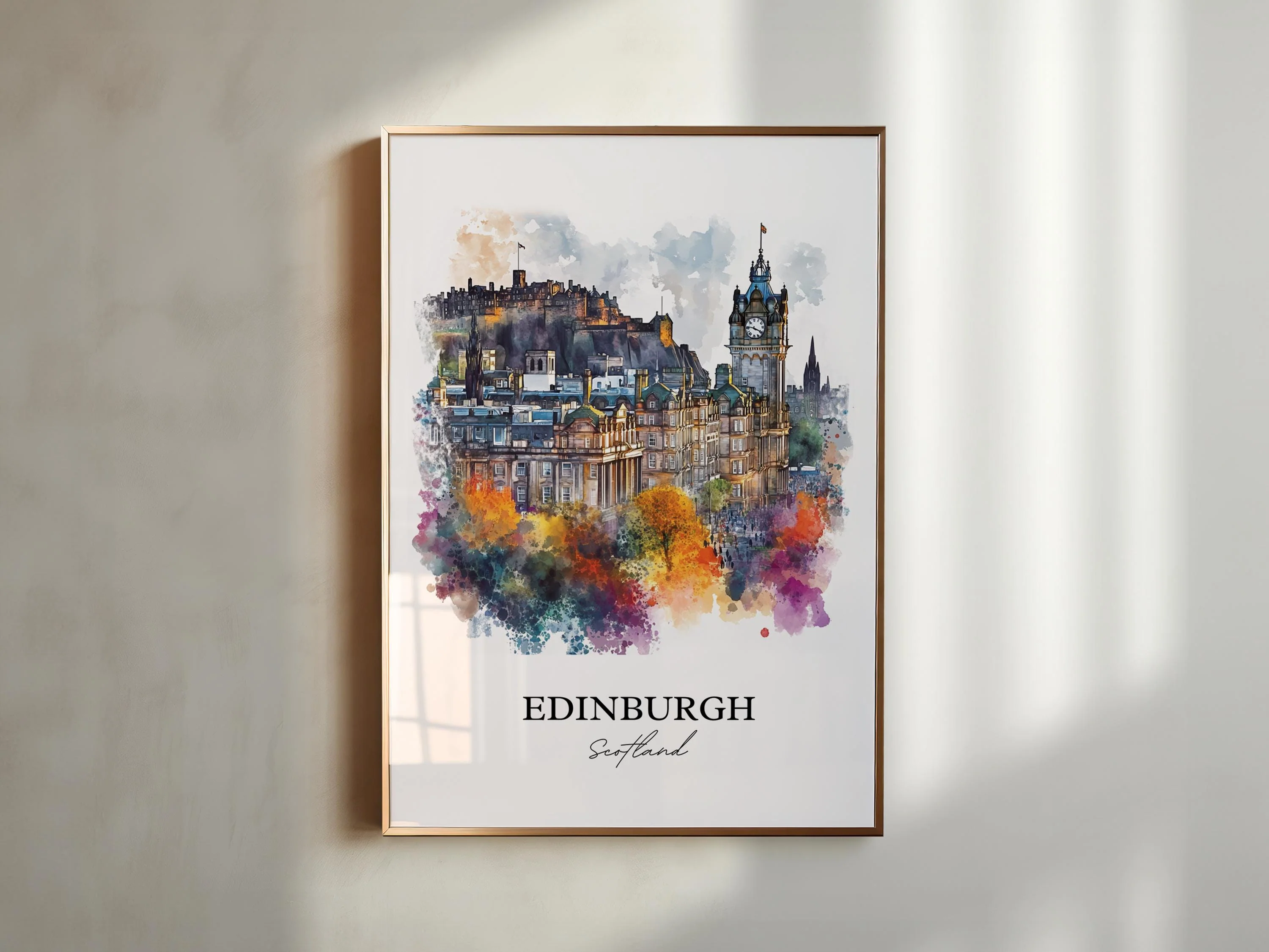Edinburgh, Scotland – Watercolor Art Print - Image 4