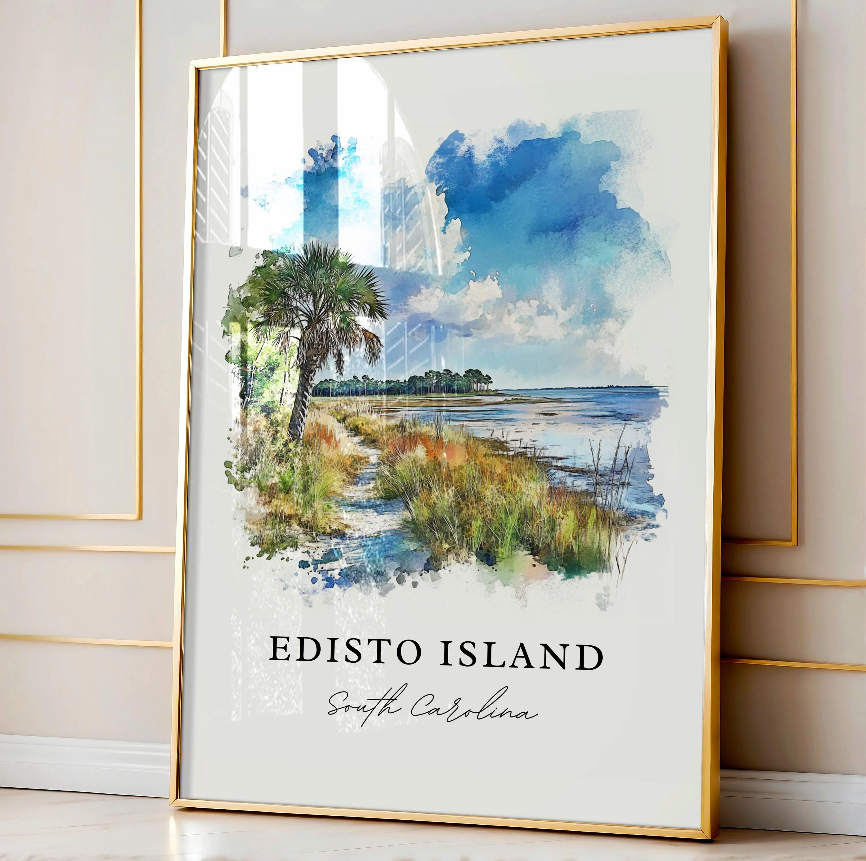 Edisto Island, SC, USA – Watercolor Art Print - Image 5