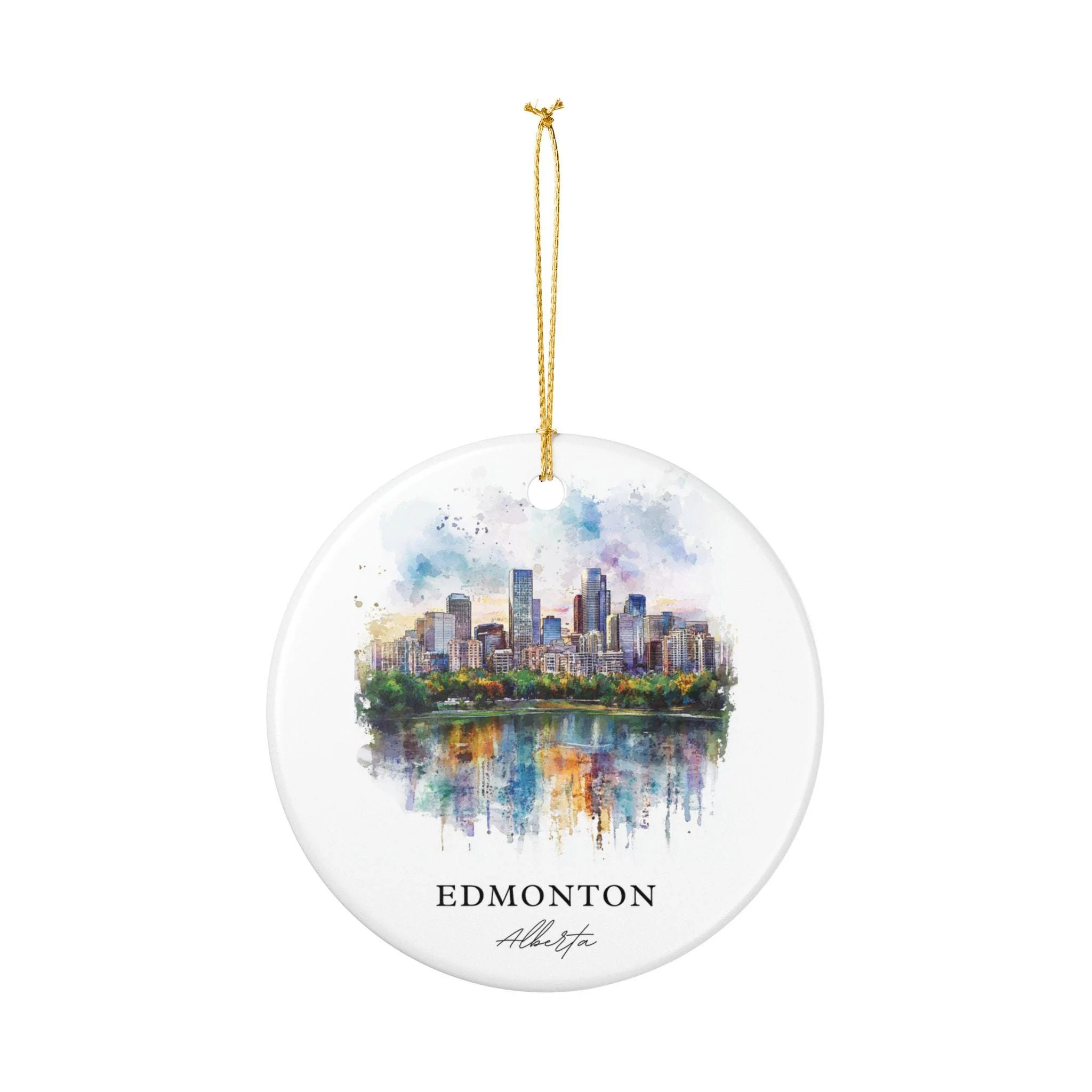 Edmonton Ornament: Unique Edmonton Souvenir, Edmonton Xmas Decor, and Authentic Edmonton Gift - Image 2