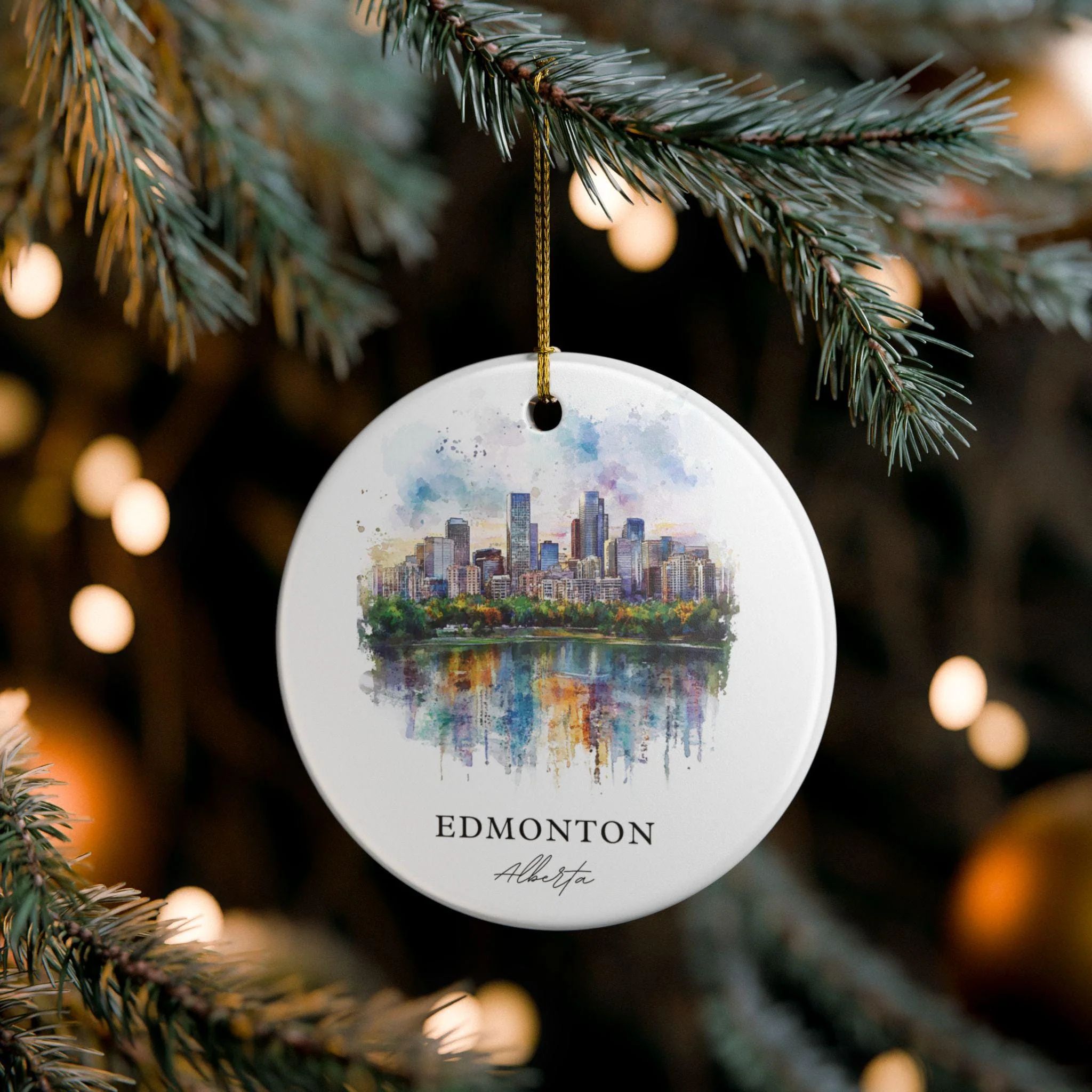 Edmonton Ornament: Unique Edmonton Souvenir, Edmonton Xmas Decor, and Authentic Edmonton Gift - Image 4