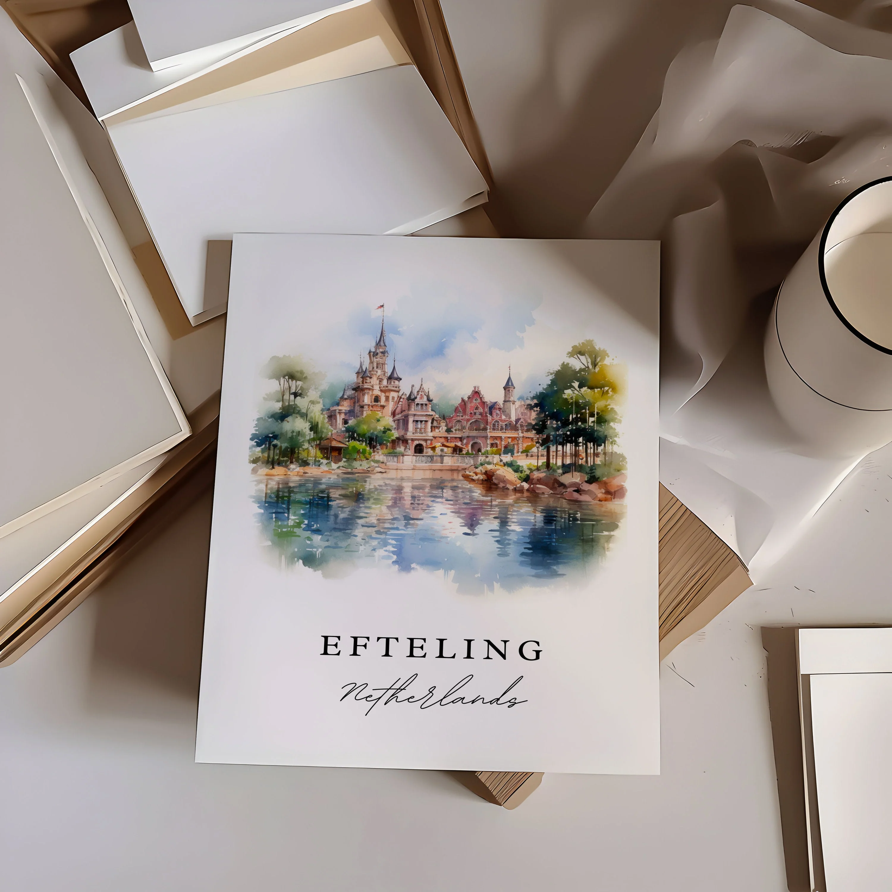 Efteling, Netherlands – Watercolor Art Print - Image 4