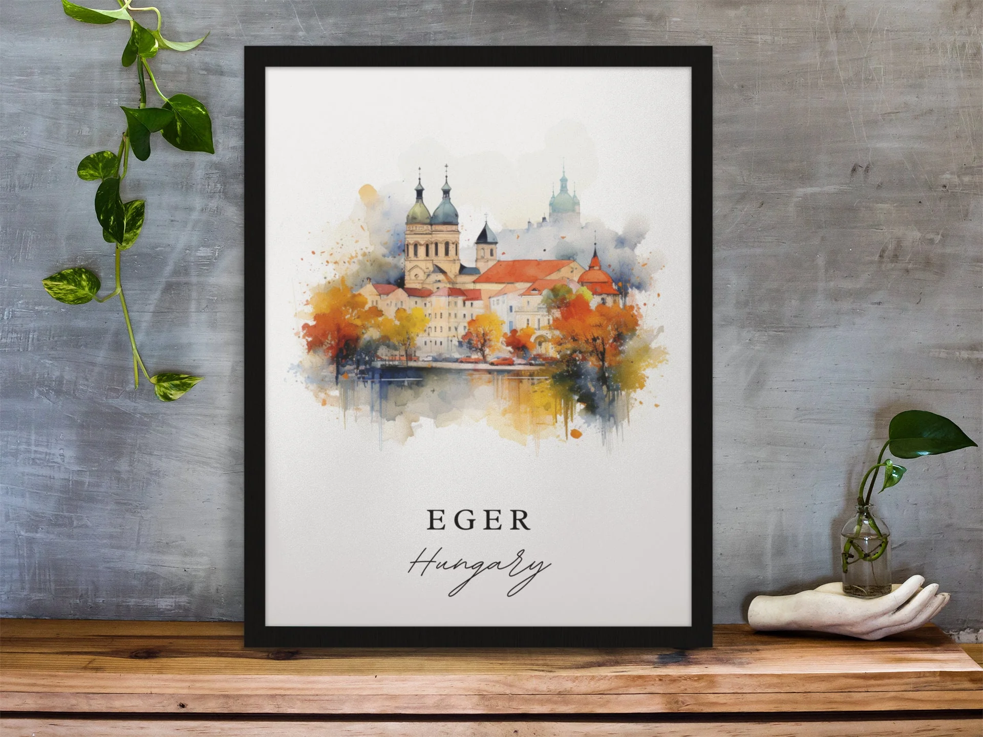 Eger, Hungary – Watercolor Art Print
