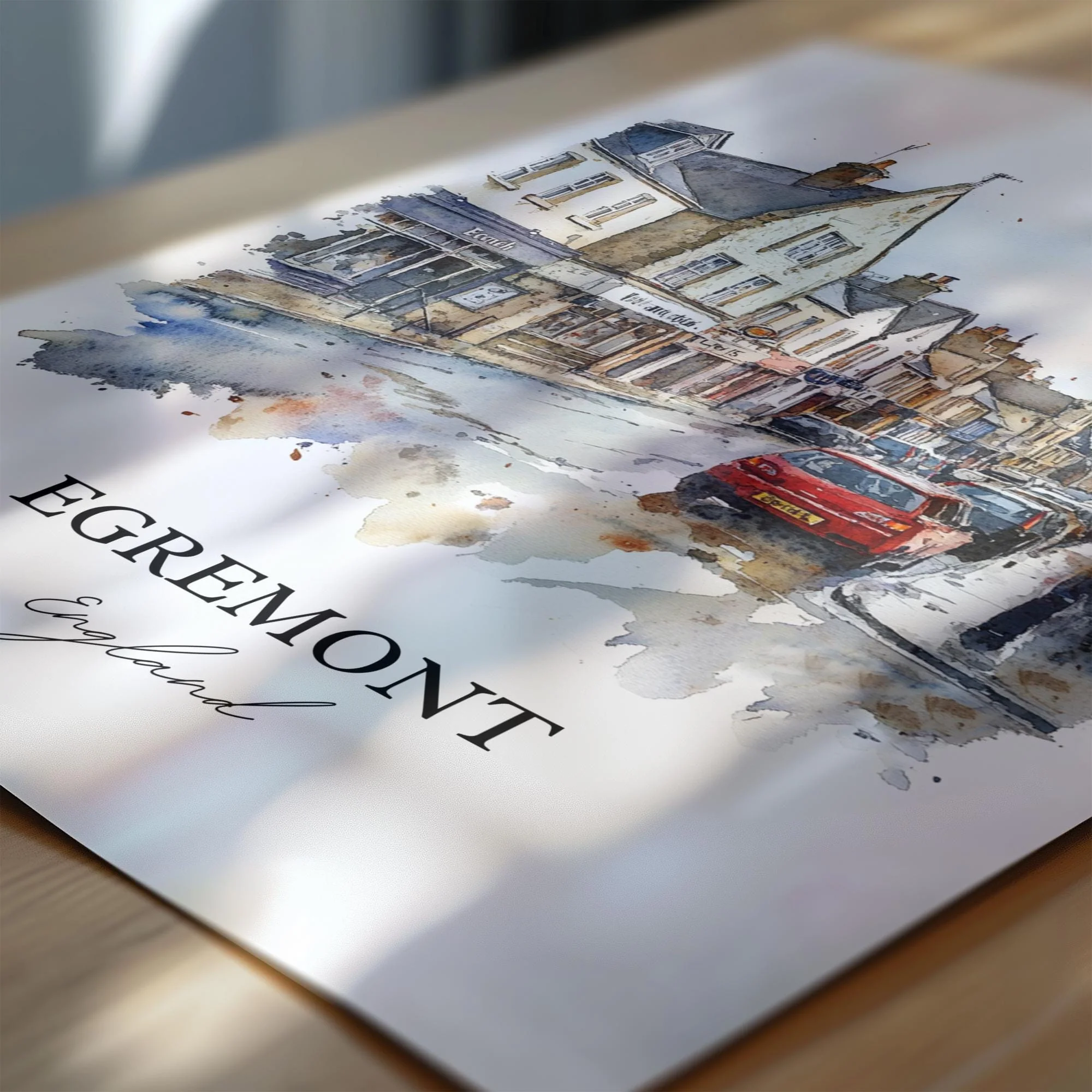 Egremont, England – Watercolor Art Print - Image 2