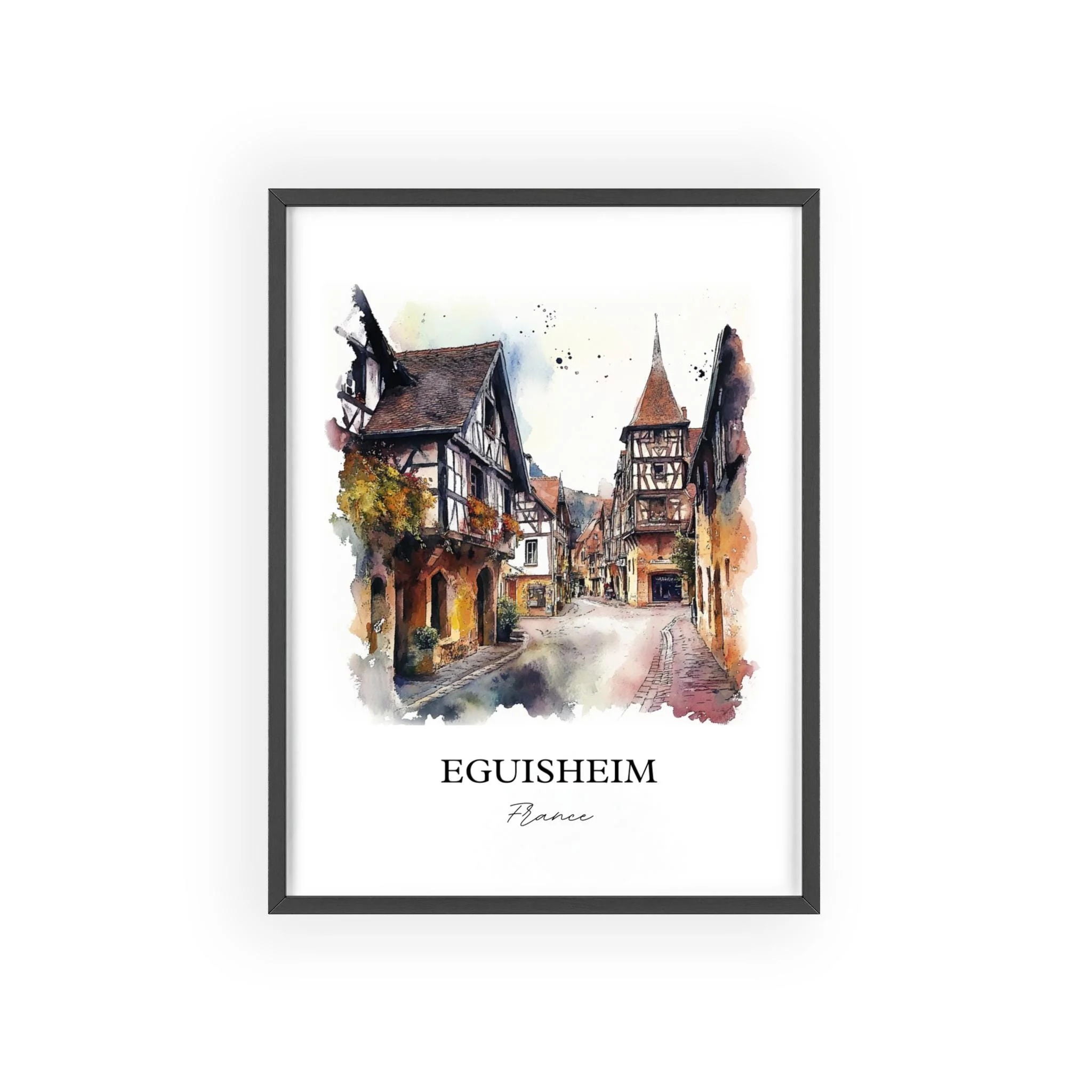 Eguisheim, France – Watercolor Art Print - Image 7