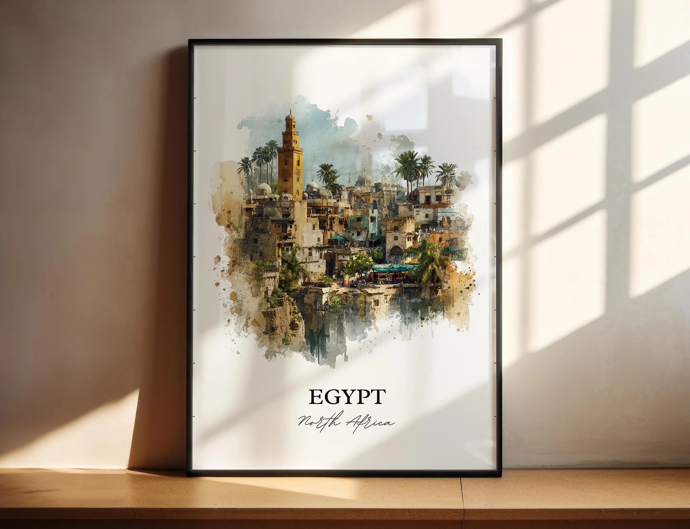 Egypt, North Africa – Watercolor Art Print