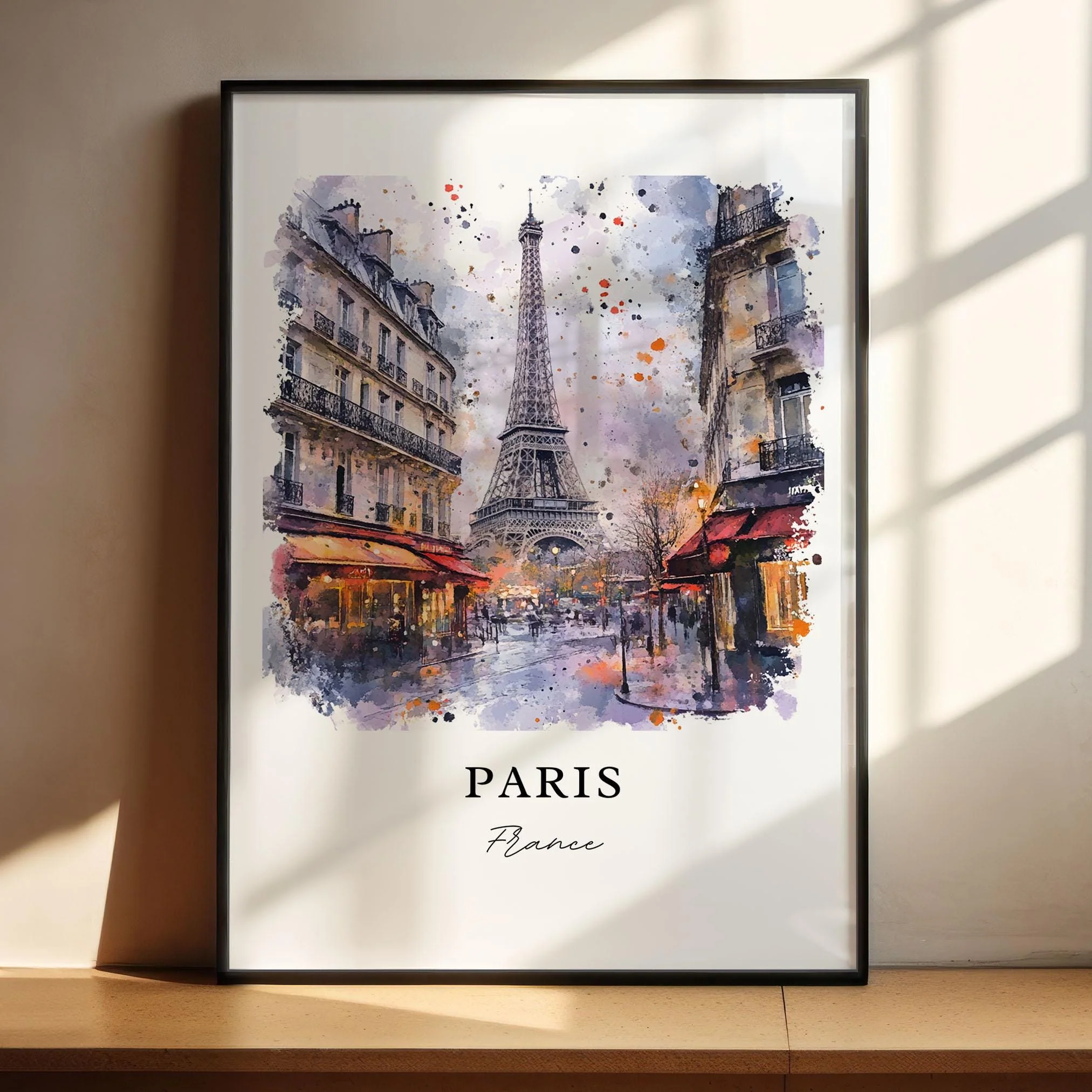 Eiffel Tower, Paris, France – Watercolor Art Print - Image 3