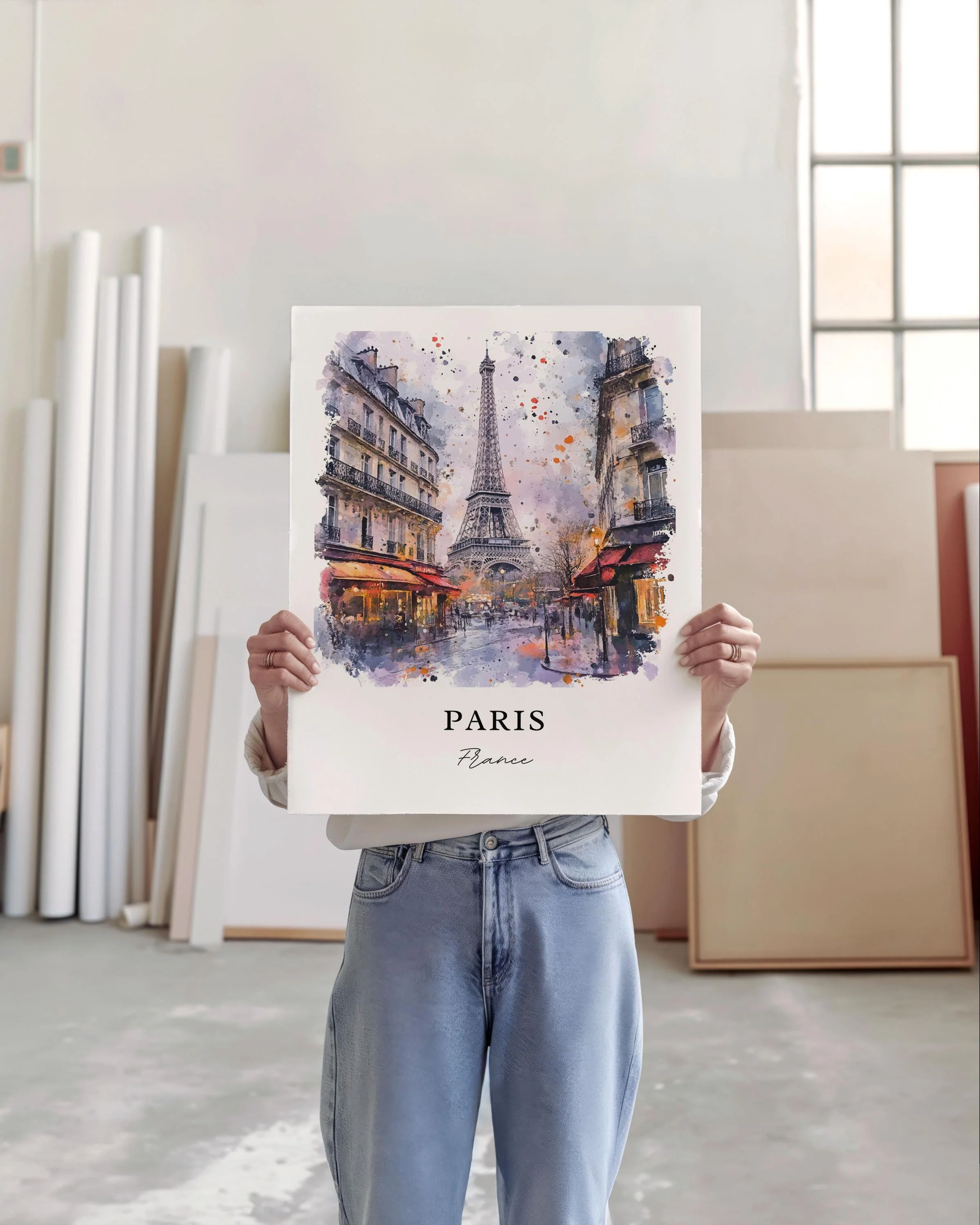 Eiffel Tower, Paris, France – Watercolor Art Print - Image 5
