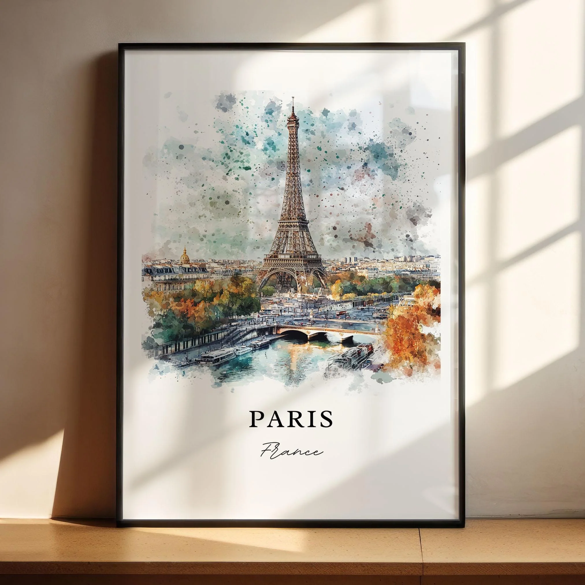 Eiffel Tower, France – Watercolor Art Print - Image 3