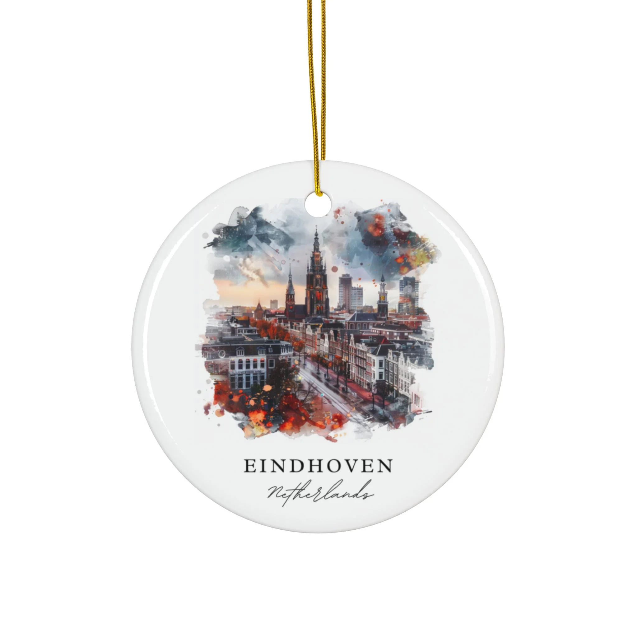Eindhoven Netherlands Ornament: Unique Eindhoven Souvenir, Eindhoven Xmas Decor, and Authentic Eindhoven Netherlands Christmas Gift