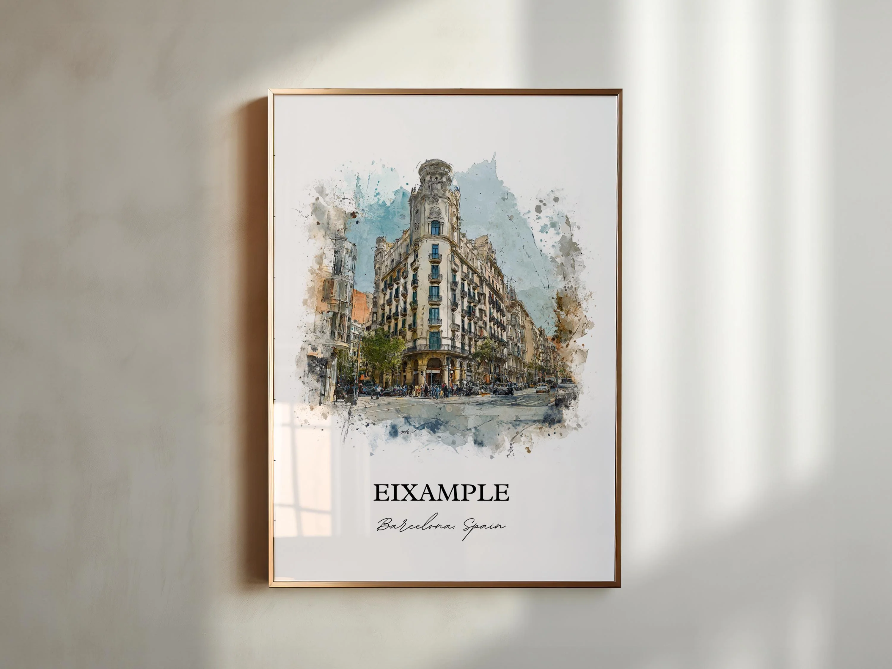 Eixample, Spain – Watercolor Art Print - Image 3