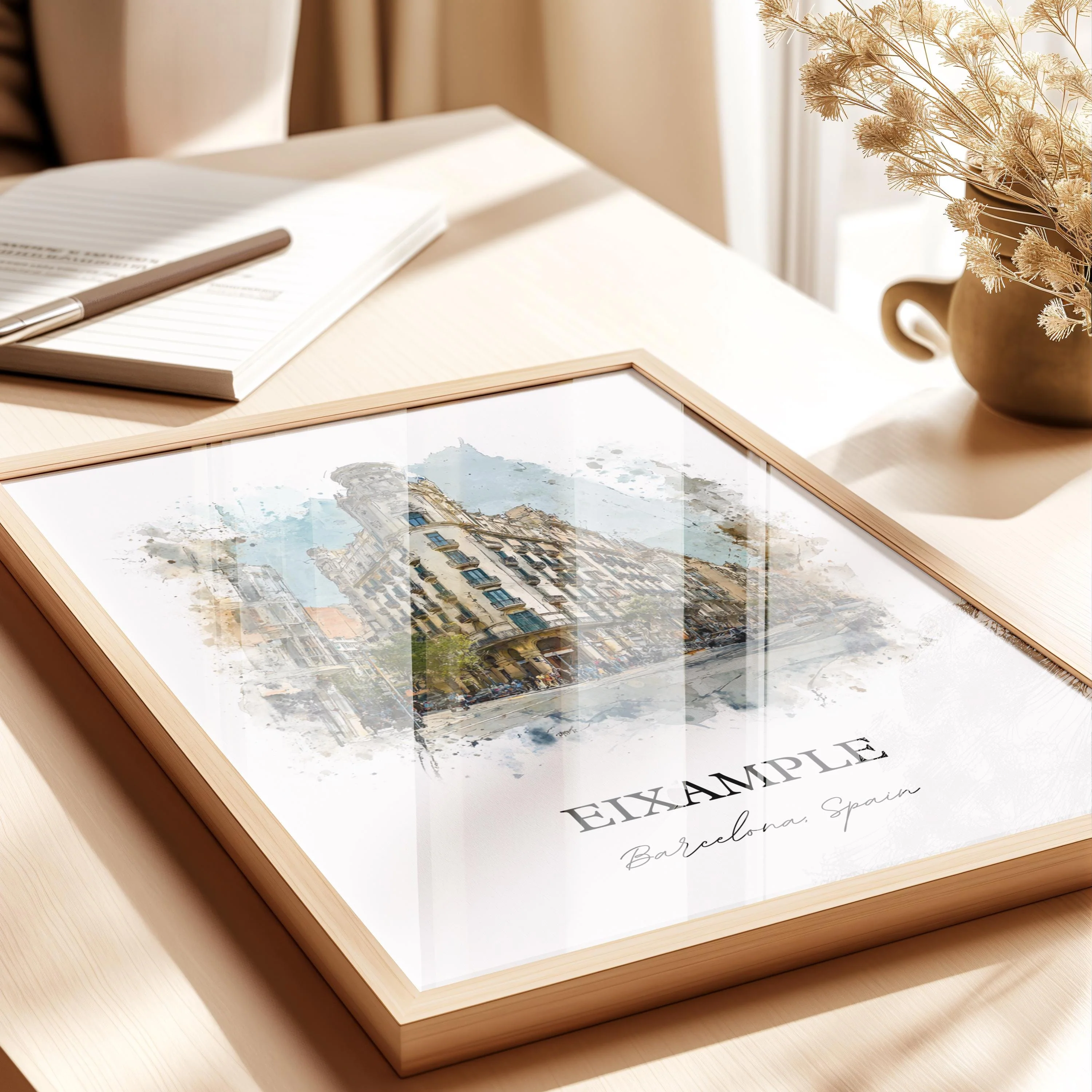 Eixample, Spain – Watercolor Art Print - Image 4