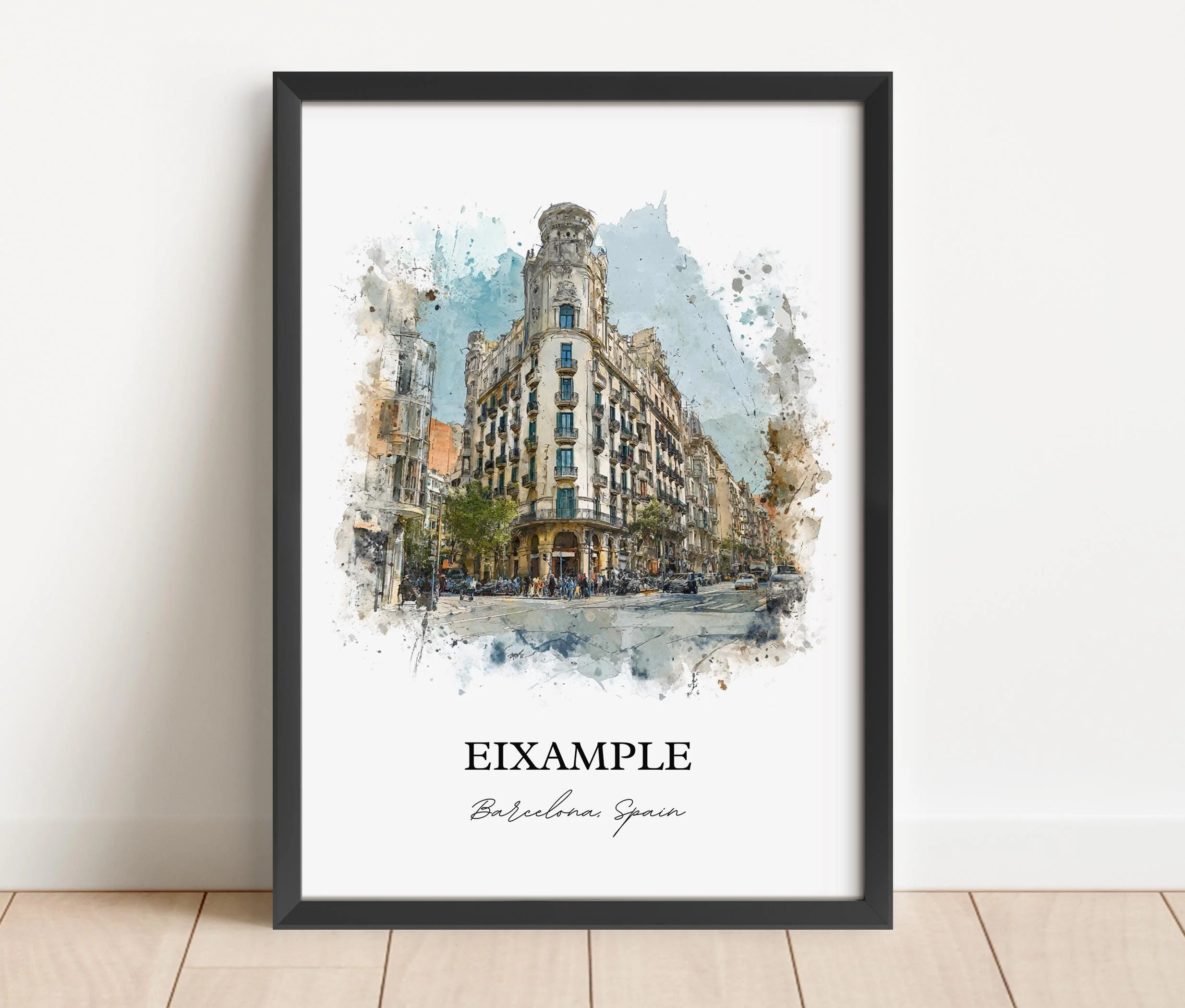 Eixample, Spain – Watercolor Art Print - Image 5