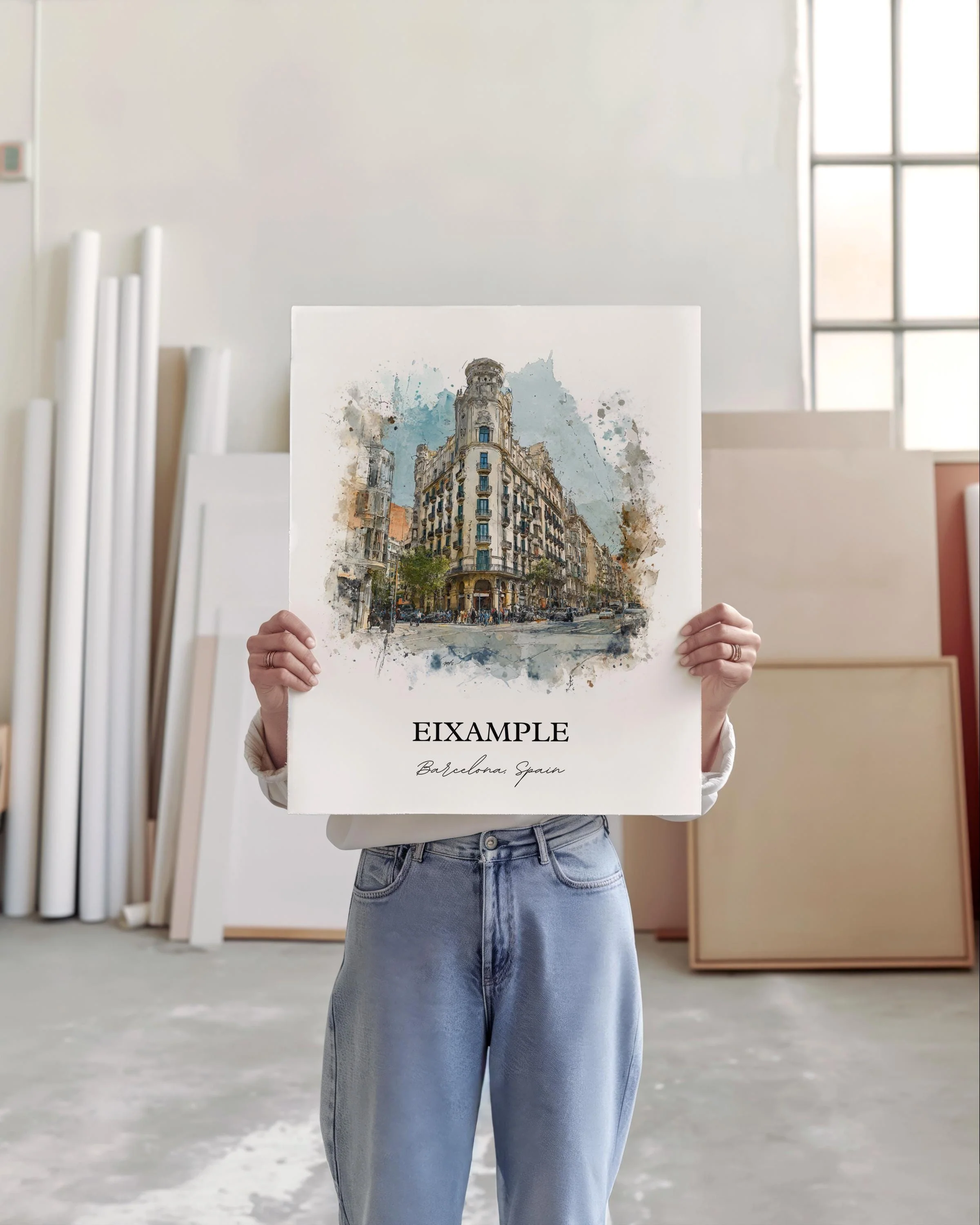 Eixample, Spain – Watercolor Art Print - Image 6
