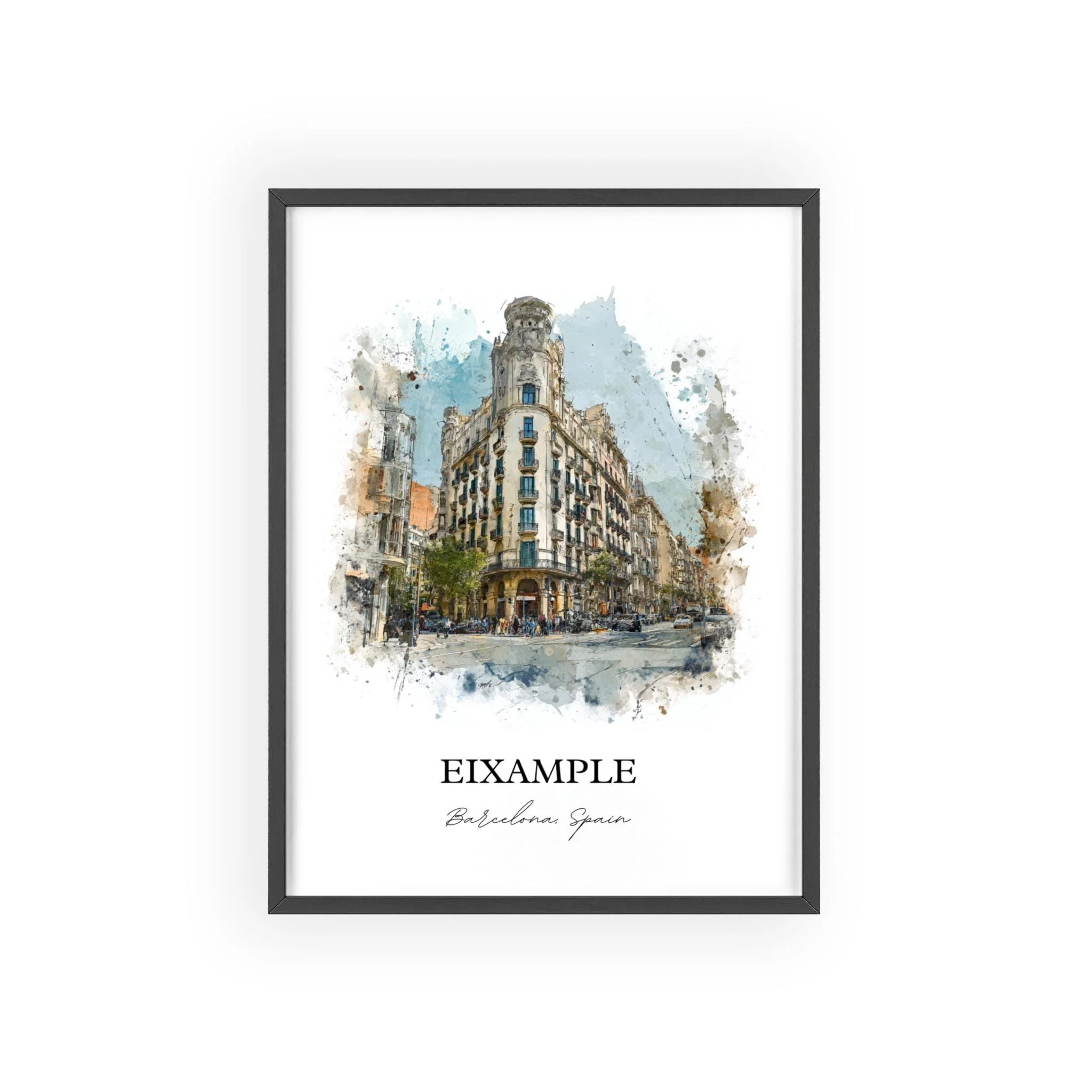 Eixample, Spain – Watercolor Art Print - Image 8
