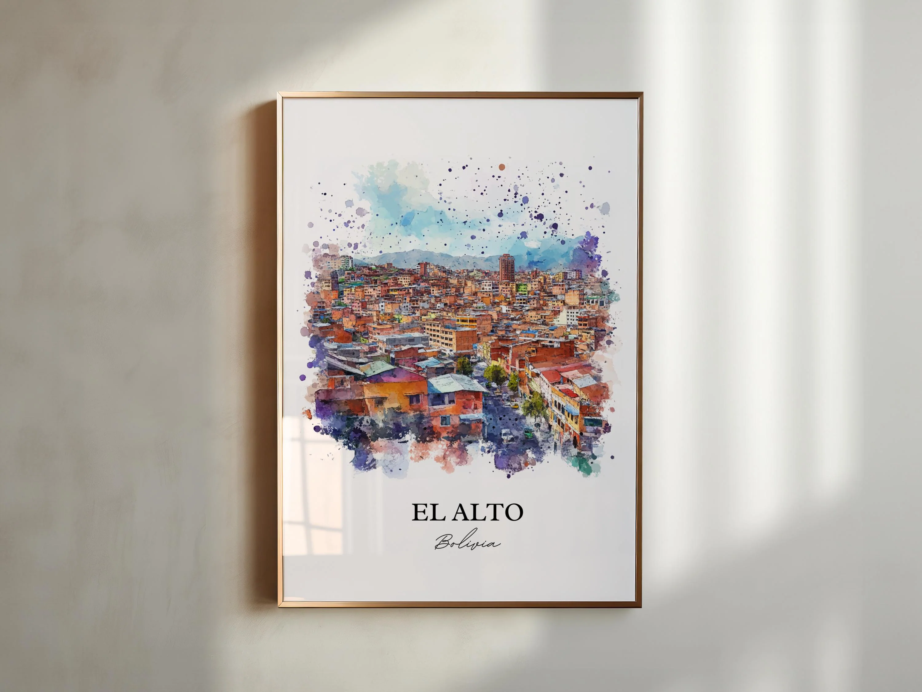 El Alto, Bolivia – Watercolor Art Print - Image 3